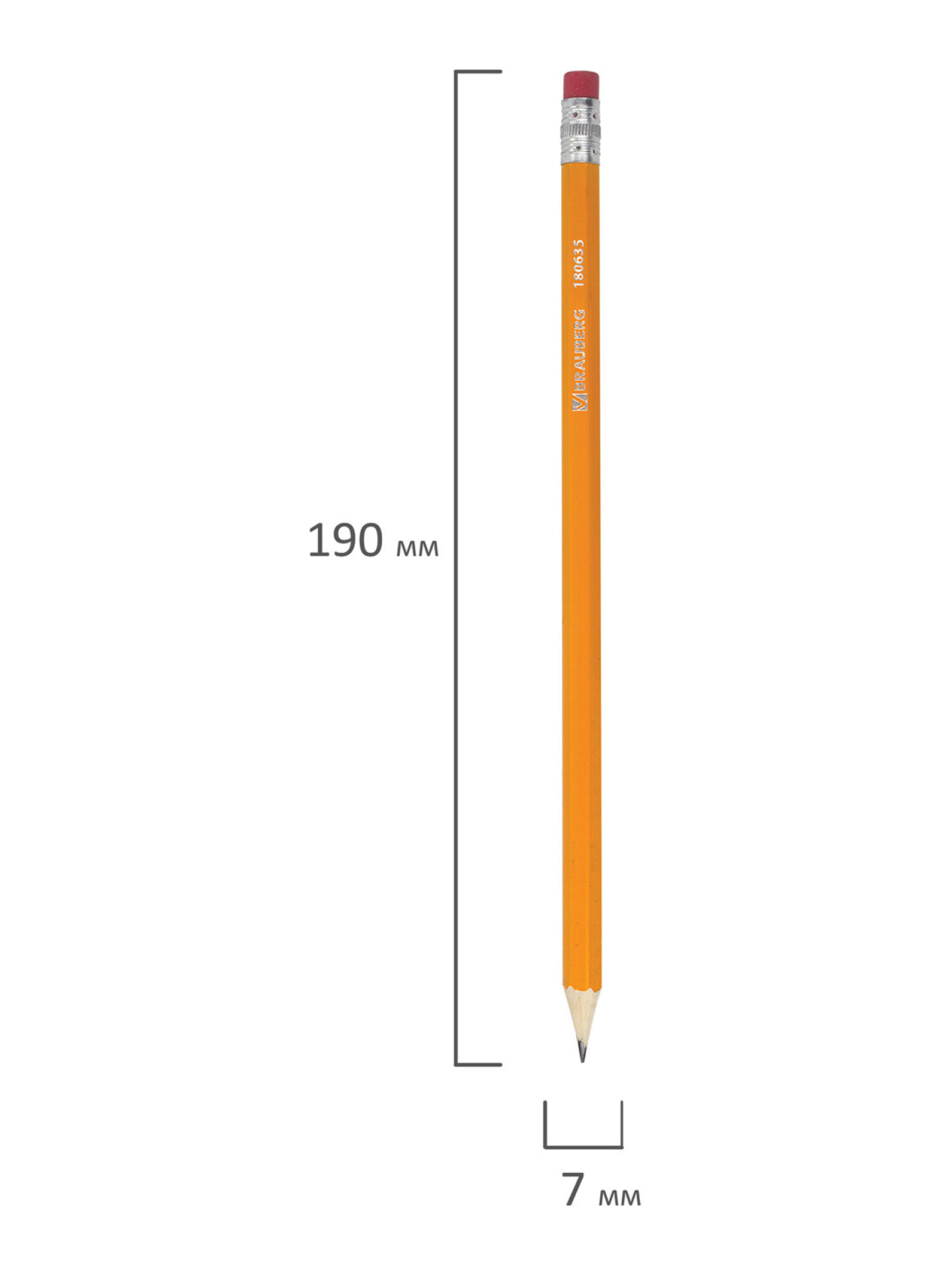 Карандаши чернографитные Brauberg 12 шт. - фото 12