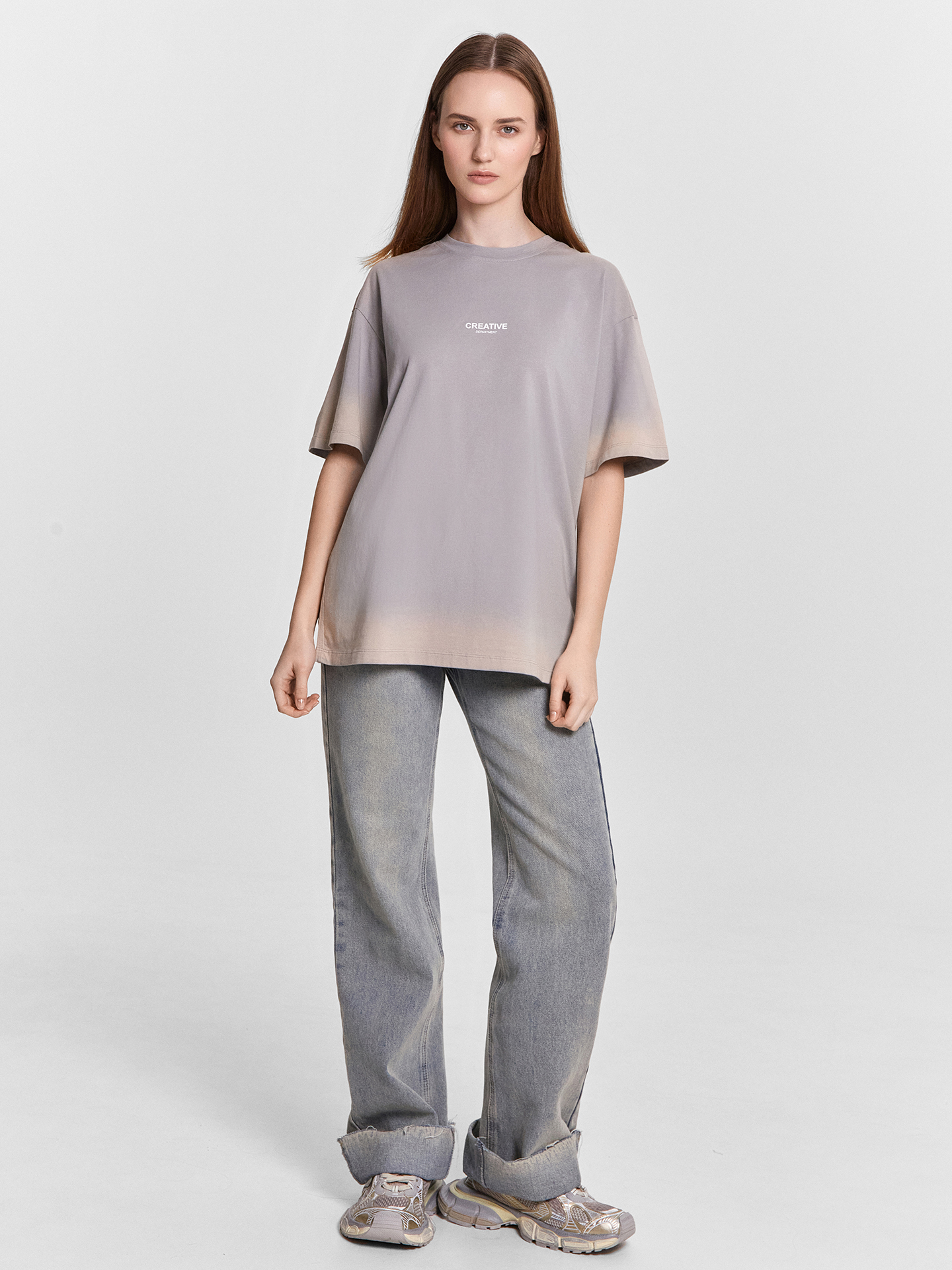 Футболка Mark Formelle (Марк Формэль) 112678-2/серый +печать1 - фото 5