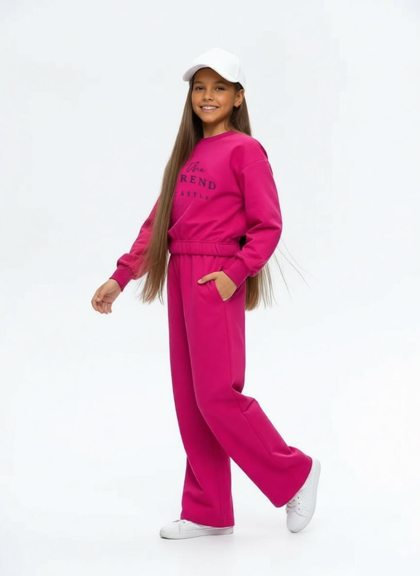 Изображение товара Модный комплект для девочек Персона Junior 116 розовый оверсайз