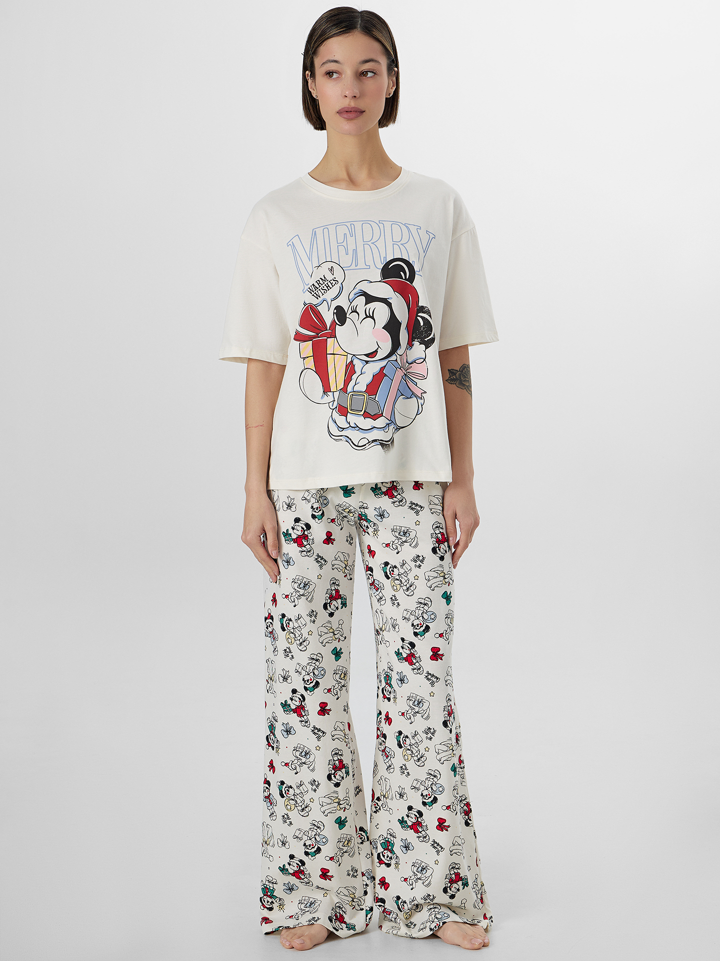 Пижама Mark Formelle (Марк Формэль) 592592/молочный +НГ рисунки на молочном - фото 1