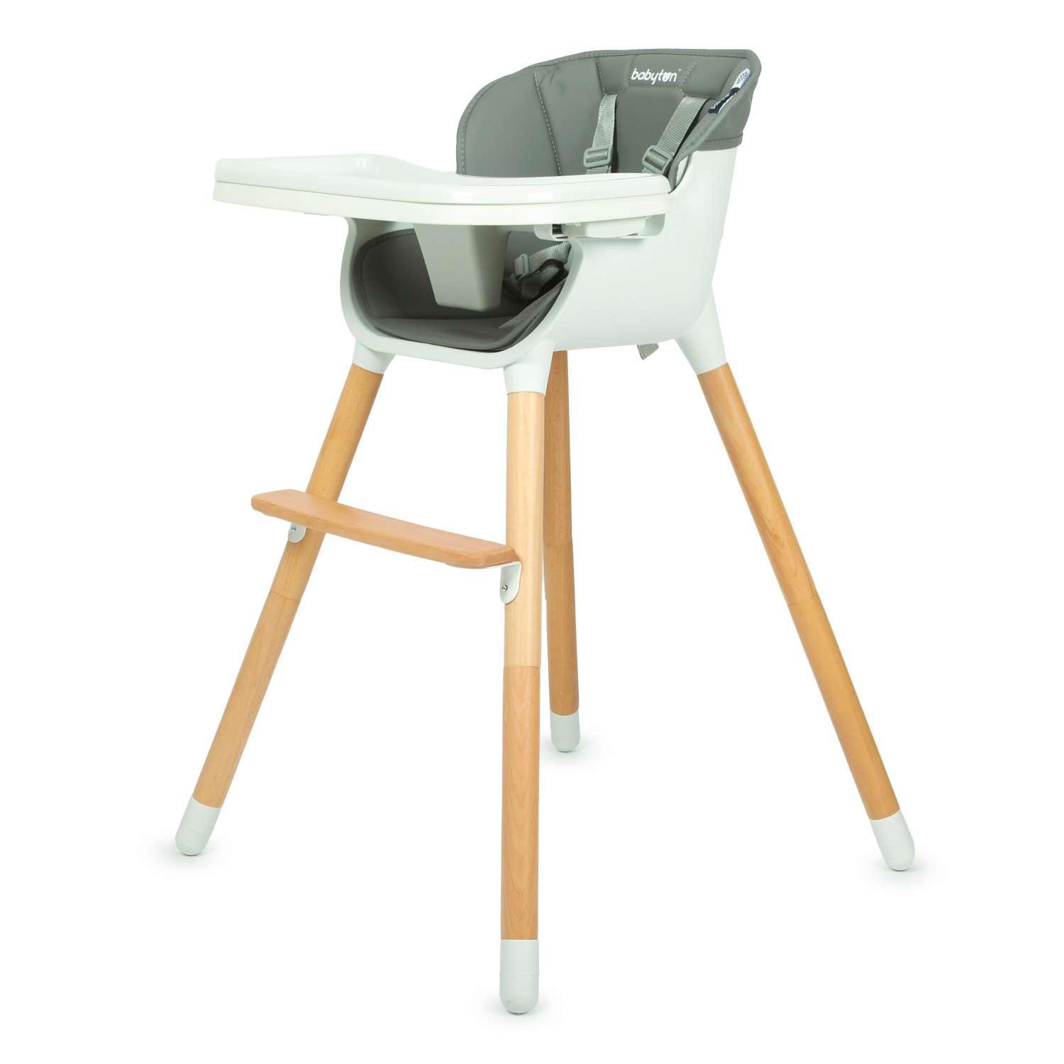 Стульчик для кормления Babyton Woody Grey трансформер - фото 1