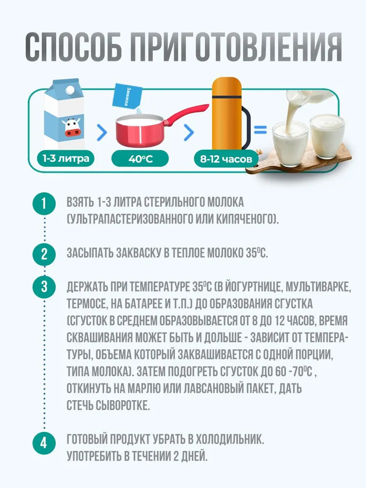 Закваска для творога Полезная Партия 3 порции - фото 3