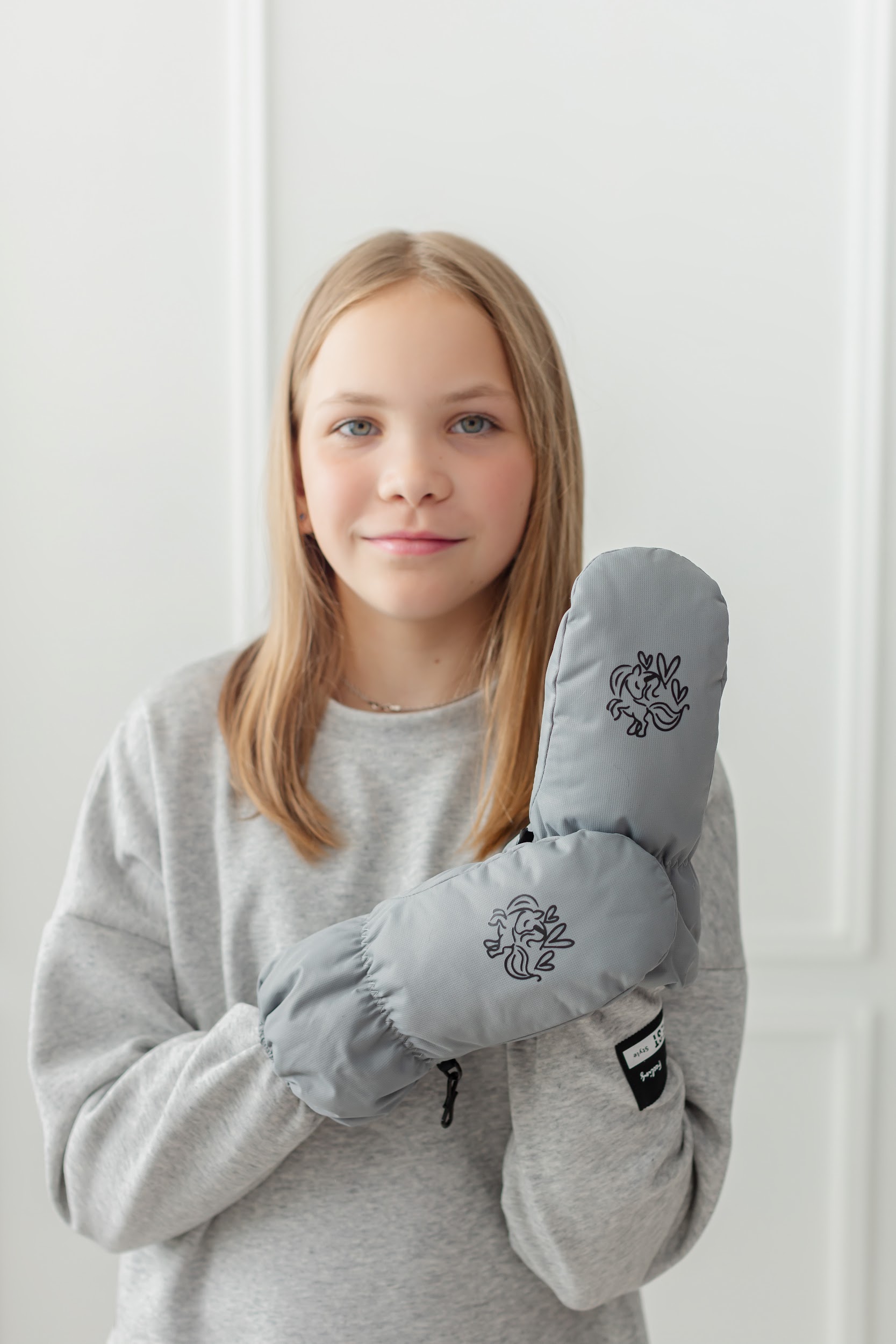 Варежки ARCTICMAGIC Р-309светло-серый - фото 1