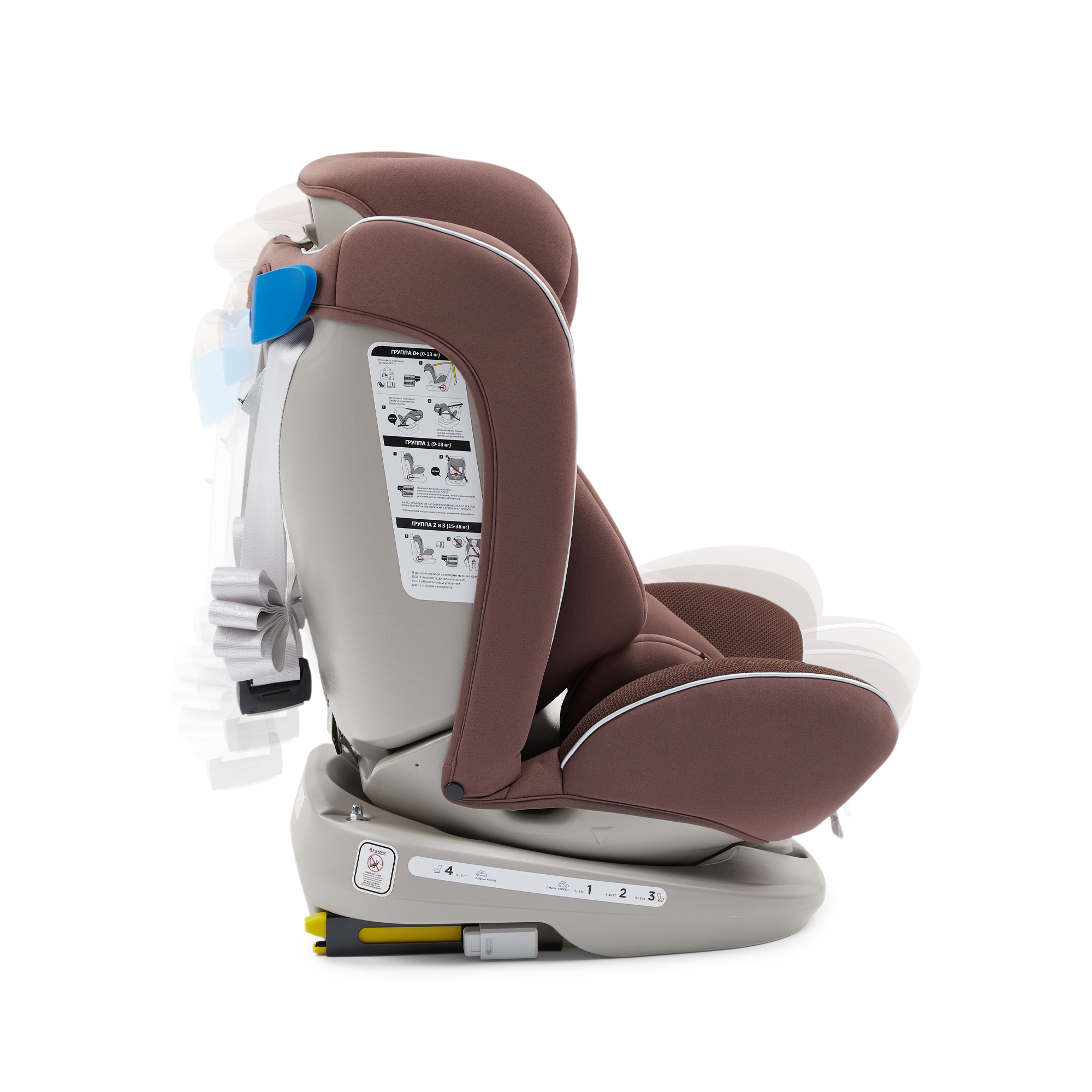 Автокресло Happy Baby Isofix 0+/1/2/3 (0-36 кг) - фото 11