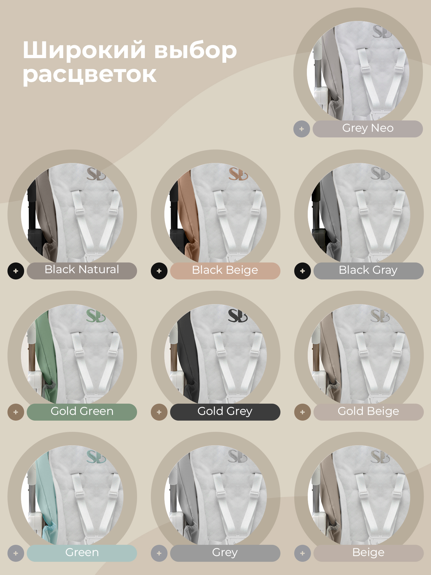 Стульчик для кормления Sweet Baby Fiesta Black Beige бежевый - фото 2