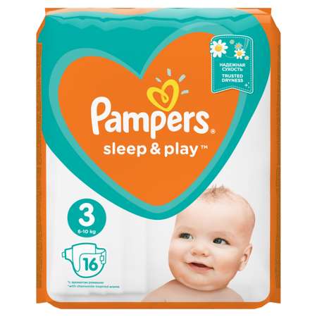 Подгузники Pampers Sleep and Play 3 (6-10 кг) 16 шт.