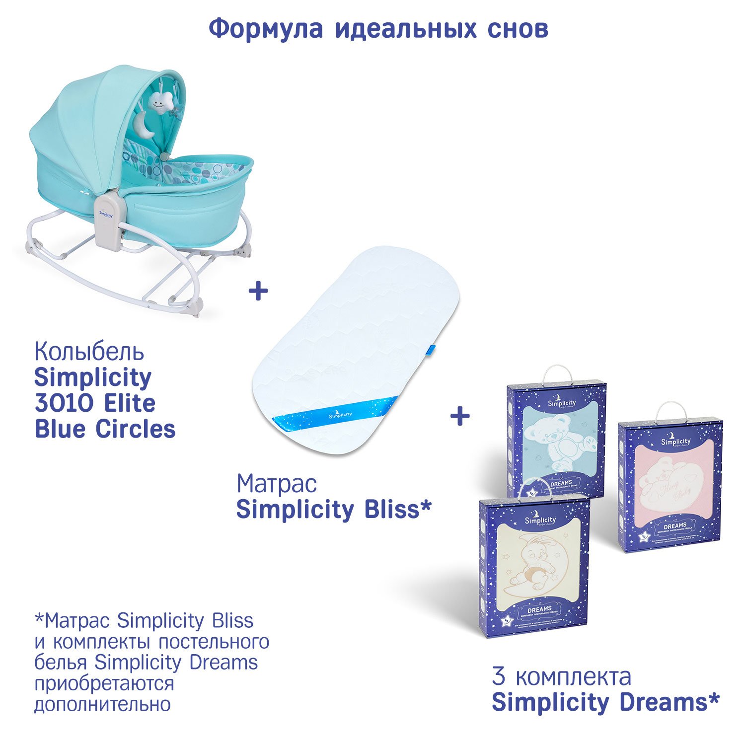 Колыбель SIMPLICITY 3010 Elite голубой - фото 14