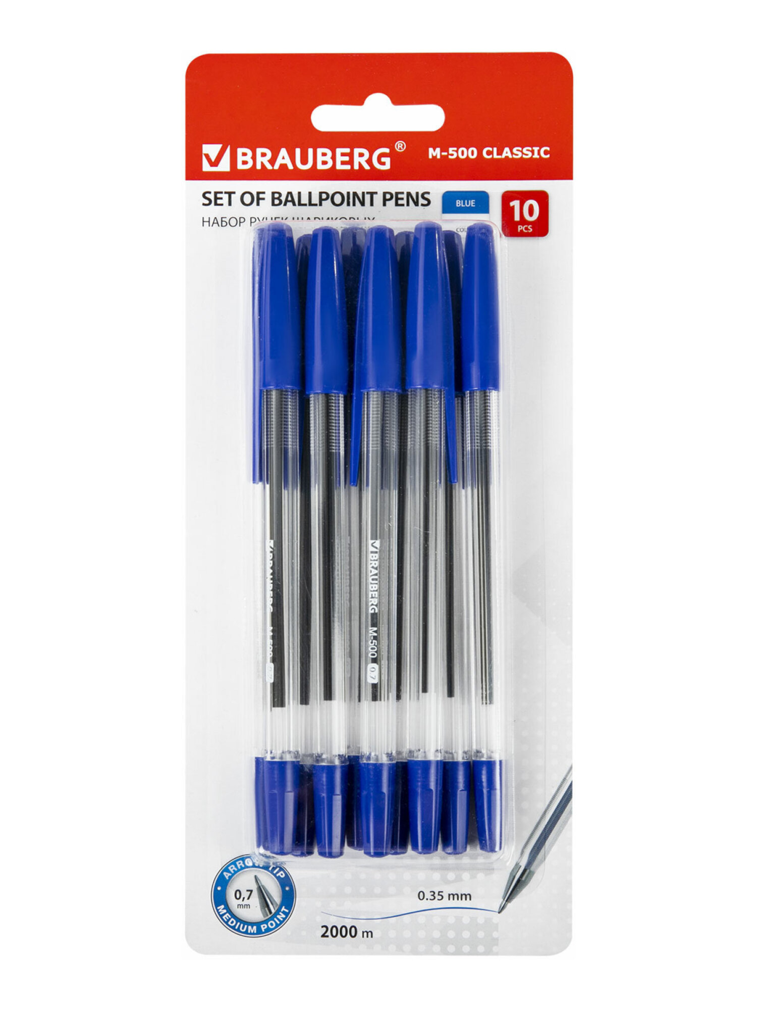 Ручка шариковая Brauberg 10 шт. - фото 5