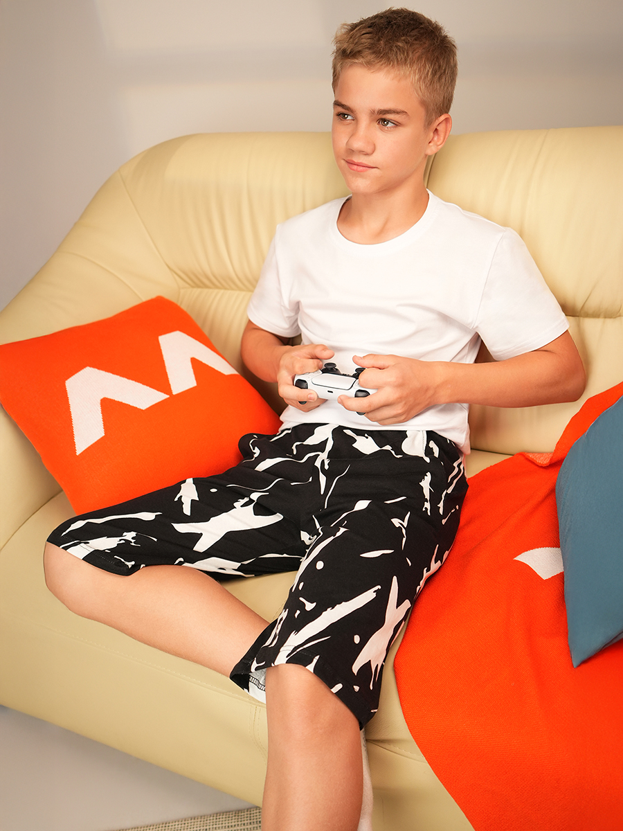 Шорты HappyFox HF037SPкляксы.черный.белый - фото 8