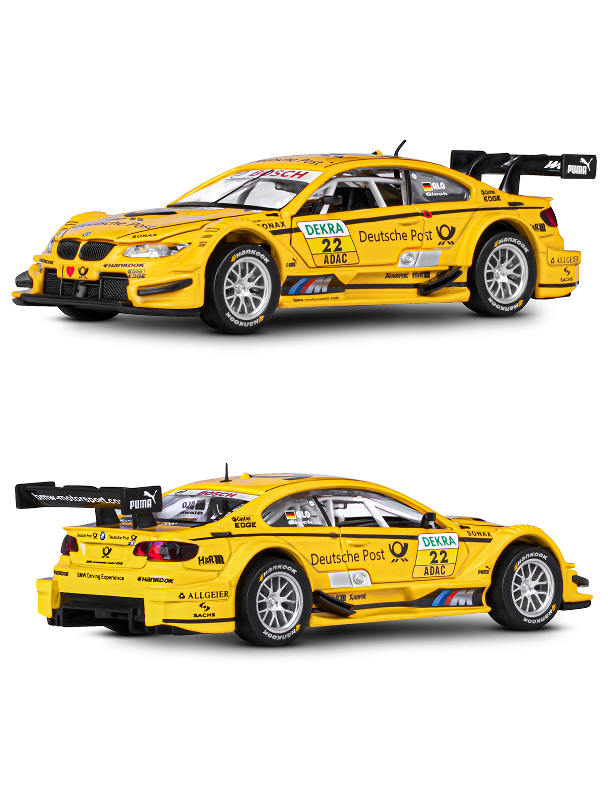 Автомобиль АВТОпанорама BMW M3 DTM 1:32 JB1251303 - фото 7