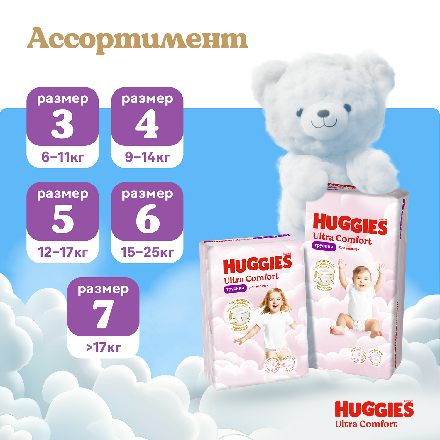 Трусики Huggies Ultra Comfort для девочек 7 (>17 кг) 34 шт. - фото 15