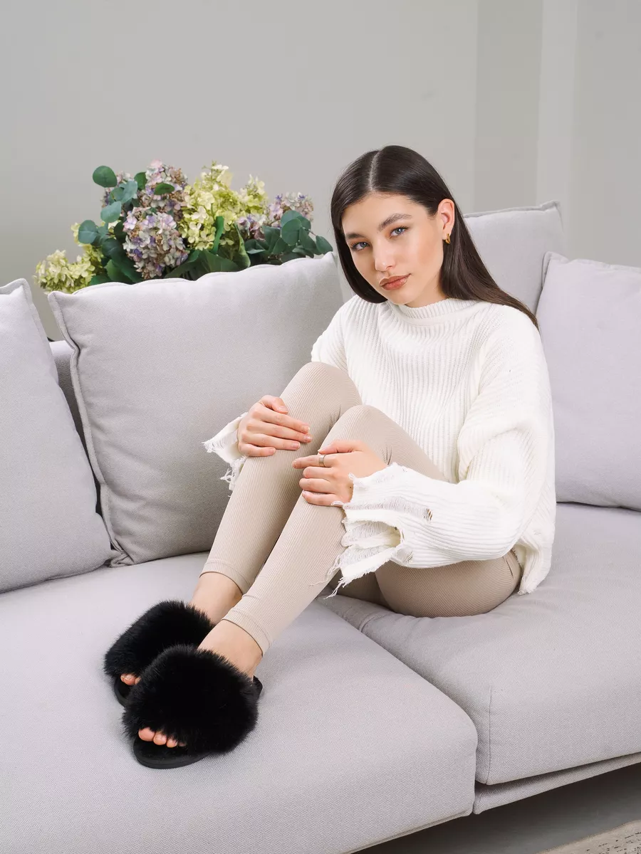 Тапочки UTA HOME 12мех/черн - фото 2