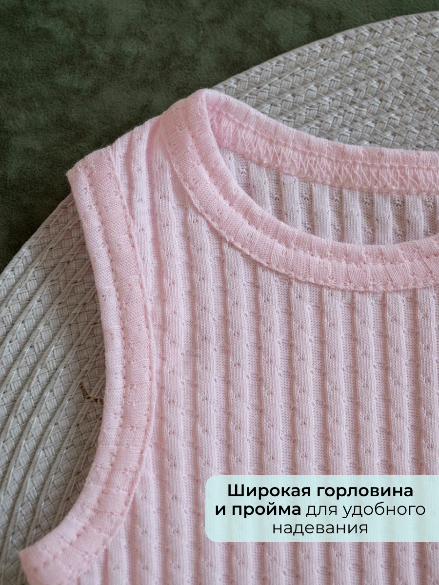Набор боди для новорожденных 167_Набор_боди_майка_лапша_молоко_розовый - фото 4