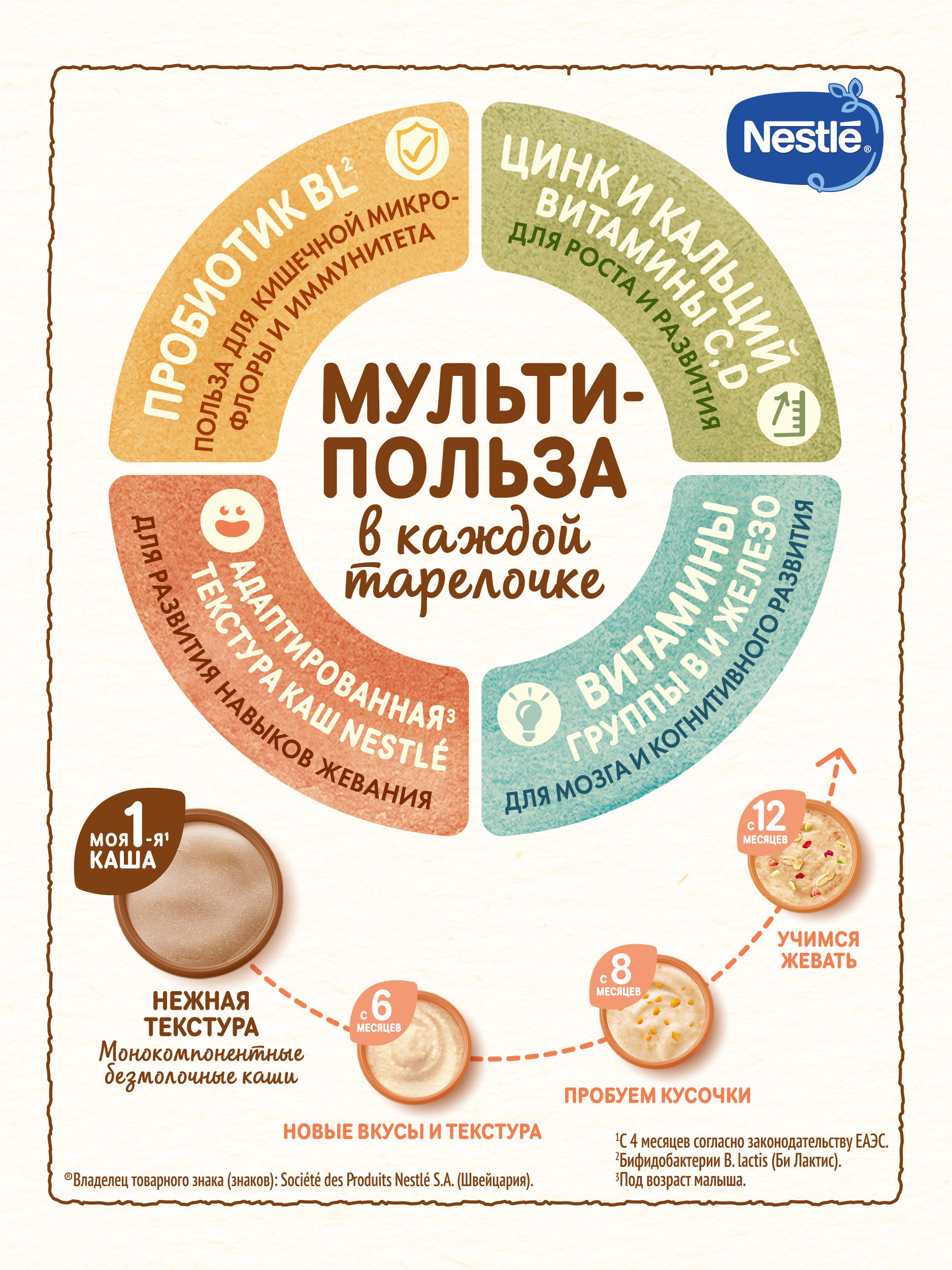 Каша Nestle безмолочная гречка сухая 200г с 4 месяцев - фото 4