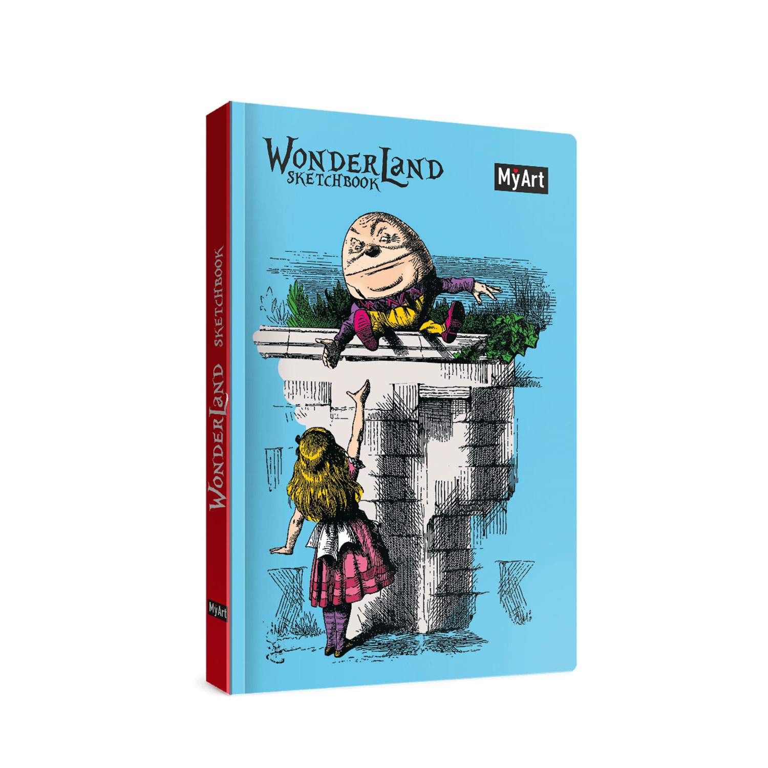 Блокнот Проф-Пресс скетчбук Wonderland комплект из 2 шт по 64 л 116х180 мм Алиса с фламинго+Шалтай-Болтай - фото 3