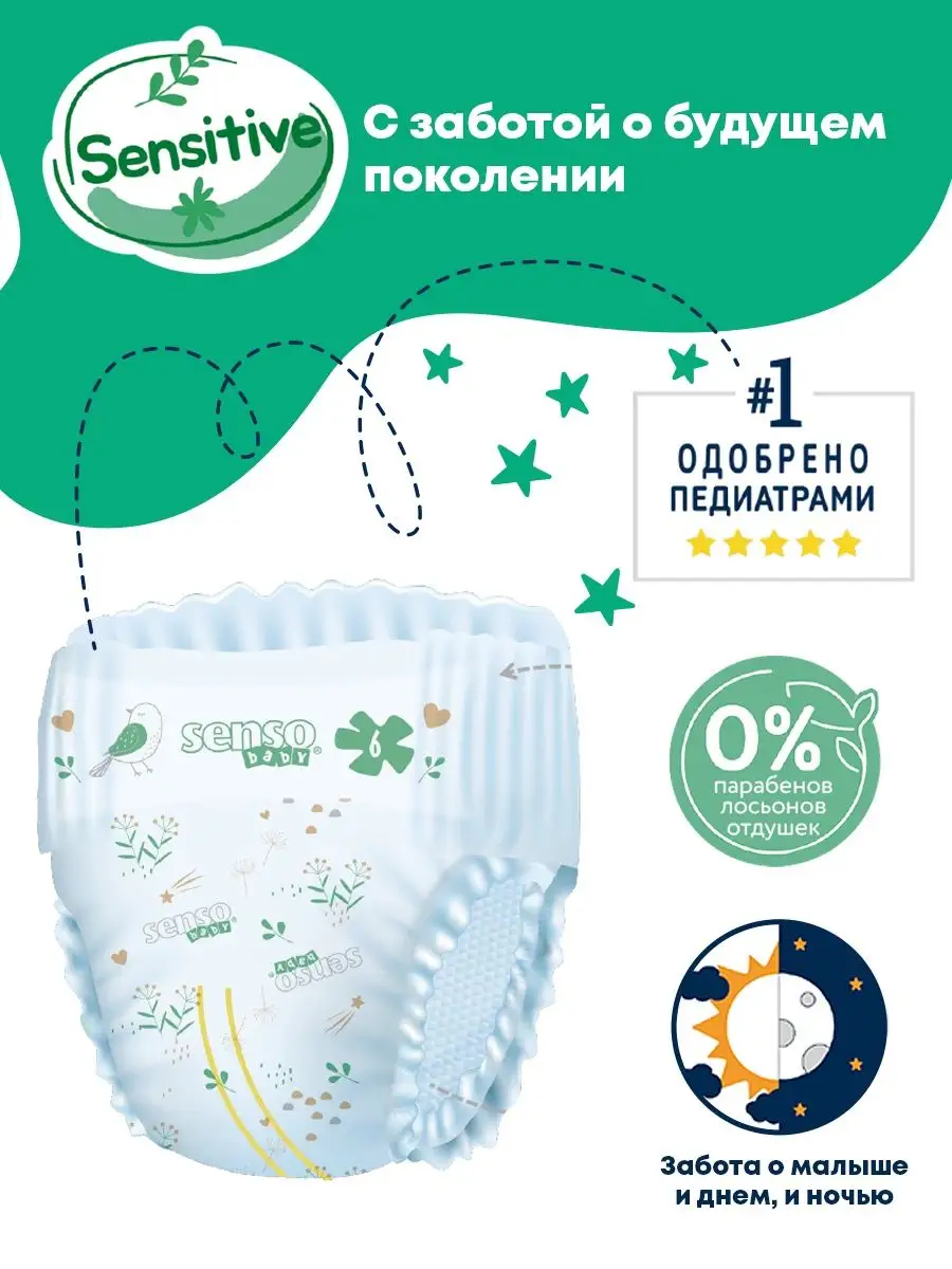 Трусики SENSO BABY Sensitive XXL 32 шт. - фото 3