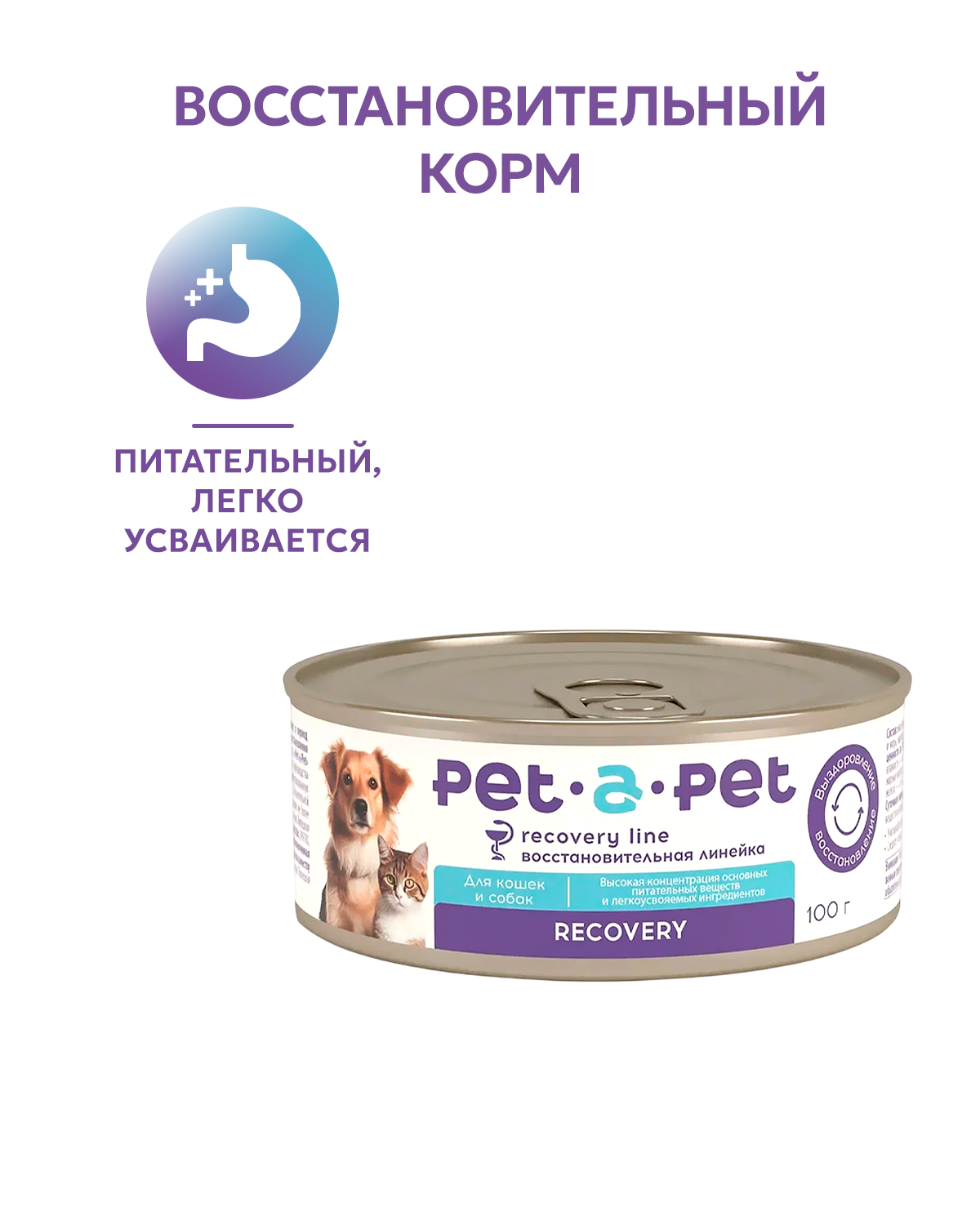 Корм для собак и кошек Pet-a-Pet 100г диетический восстановительная диета Recovery - фото 1