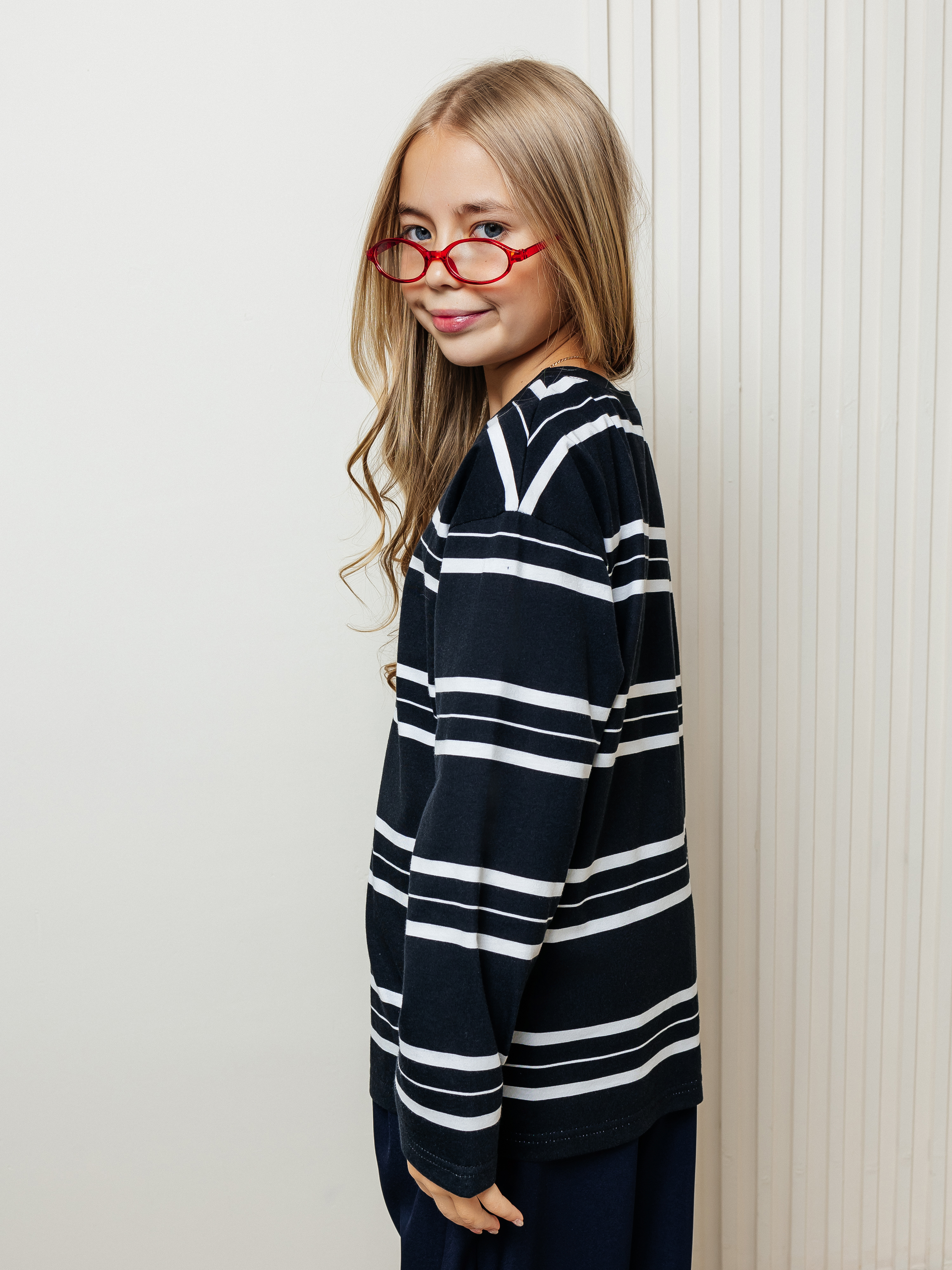 Лонгслив Селтекс Ю_ДК62 черный/молоко полоса - фото 10