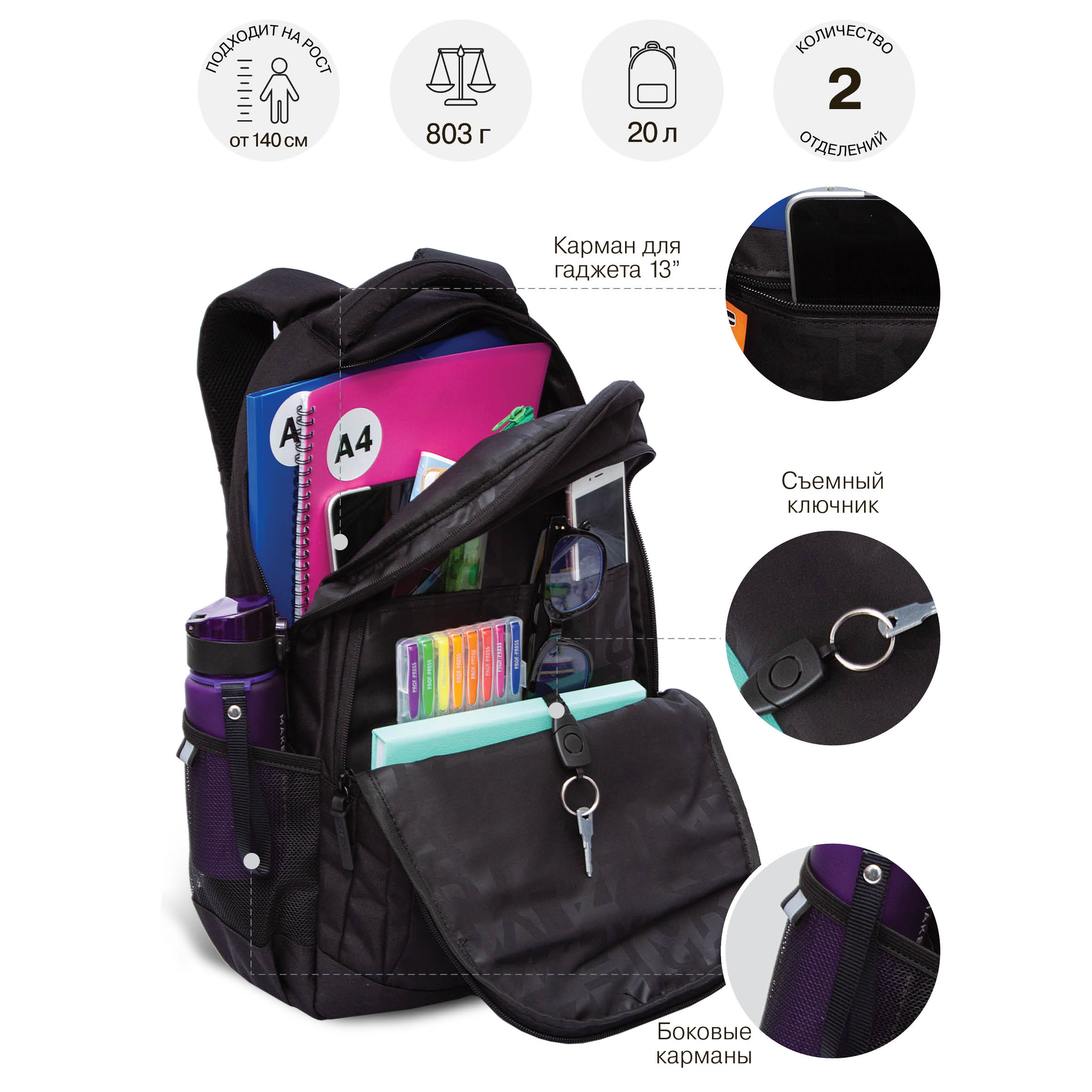 Рюкзак Grizzly для мальчика - фото 7