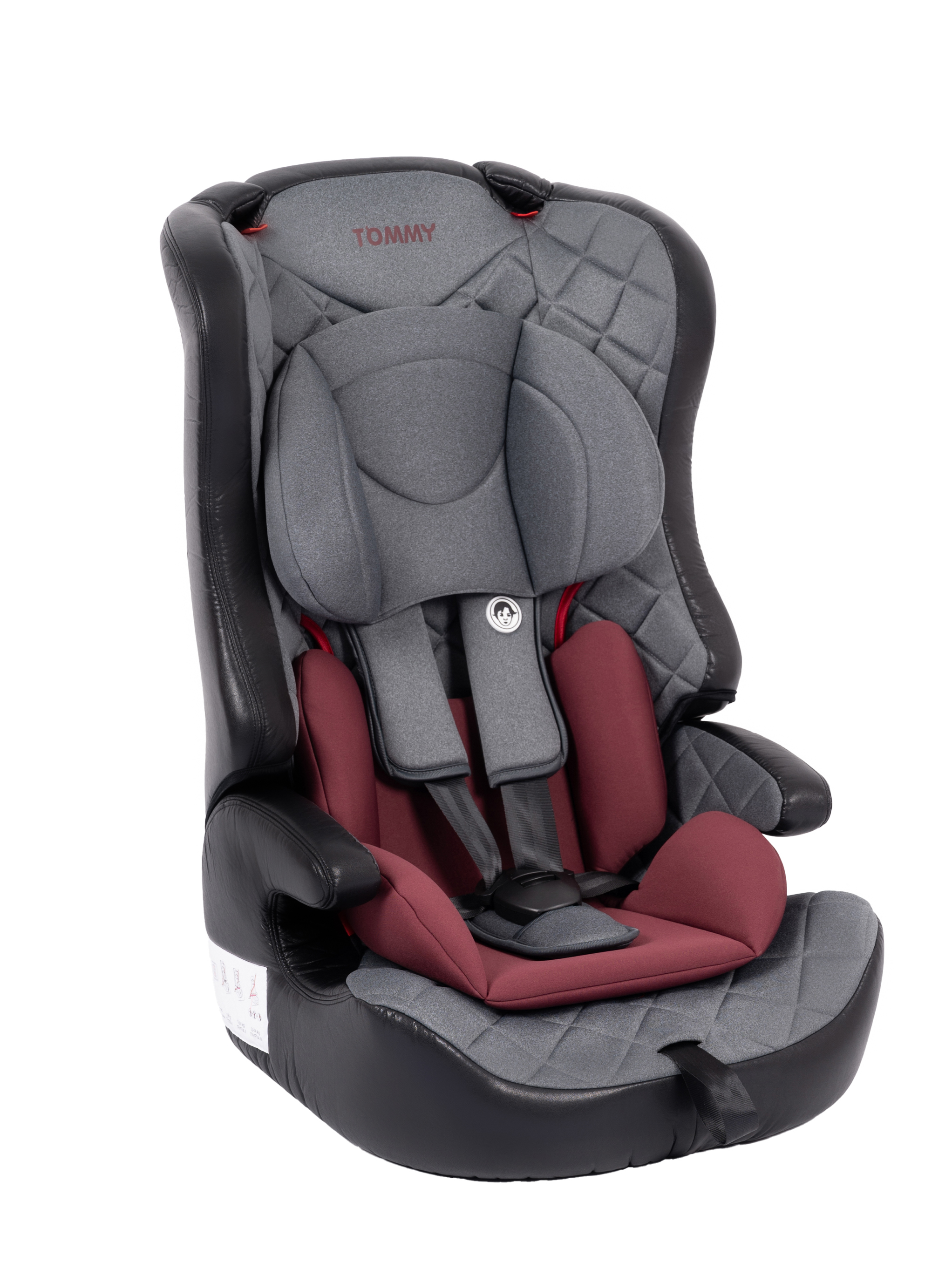 Автокресло TOMMY 1/2/3 (9-36 кг) бордовый - фото 1