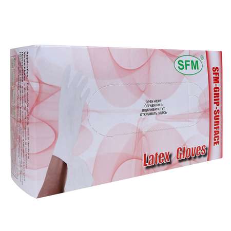 Перчатки SFM Hospital Products Латексные неопудренные размер L(8-9) 50 пар