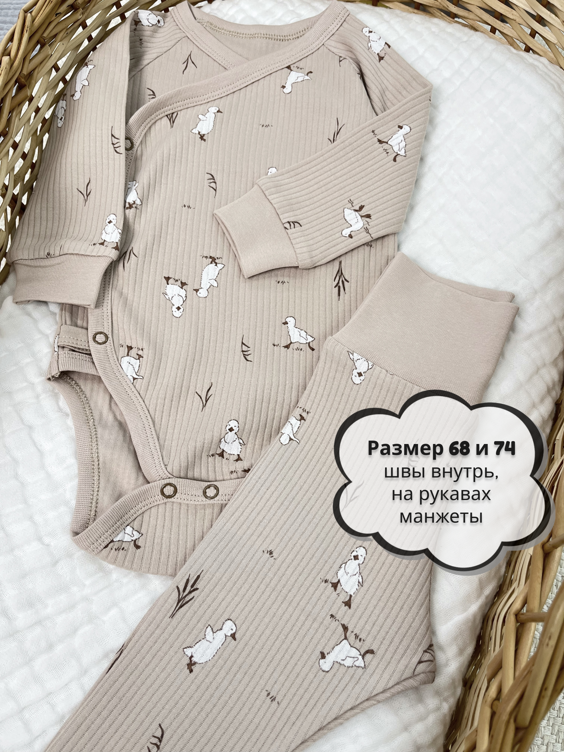 Боди и ползунки Dartykids БП21/ут.коф - фото 3