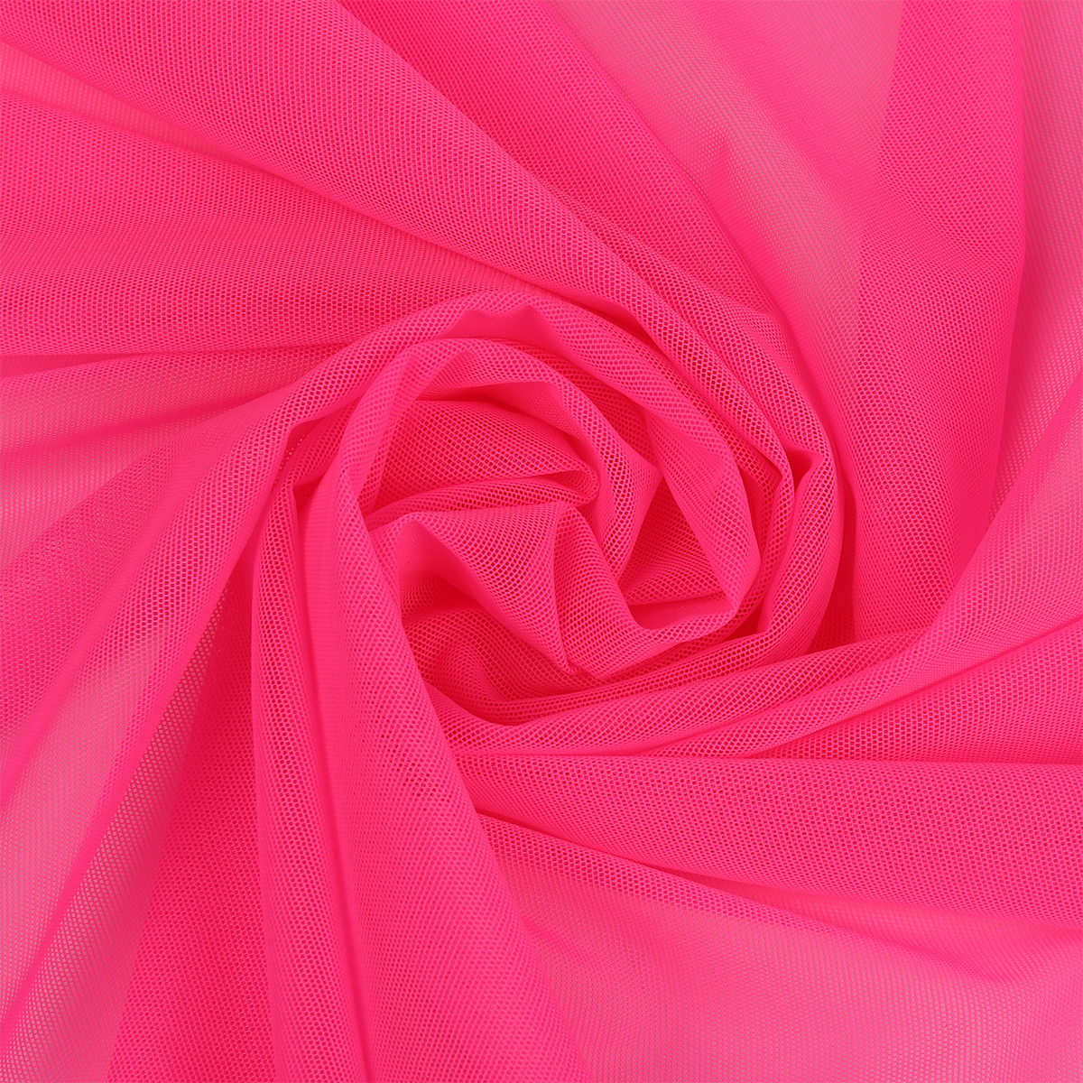 Ткань KRUZHEVO сетка эластичная 80г/м² ширина 160см цвет розовый неон уп.3м - фото 1