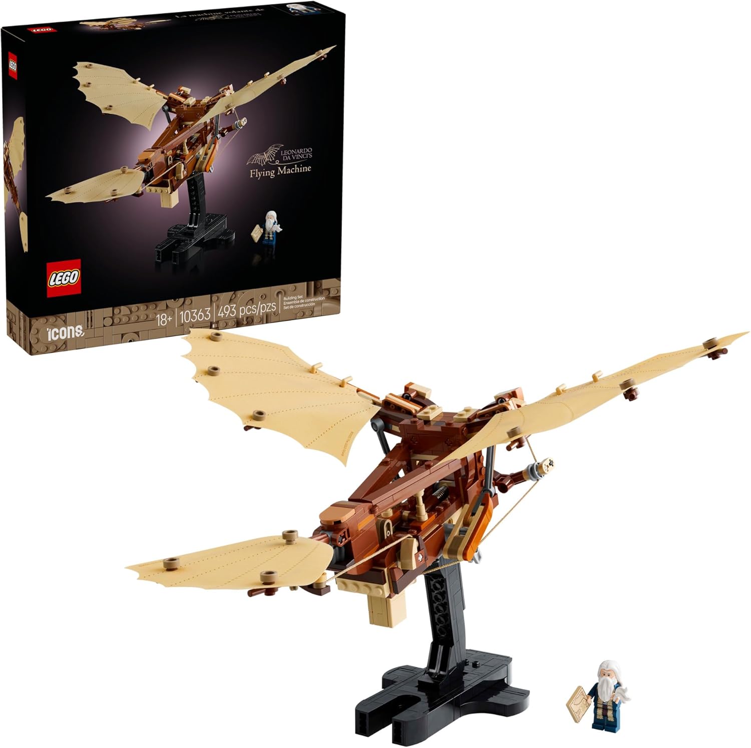 Конструктор LEGO Icons Летательный аппарат да Винчи блочный - фото 1