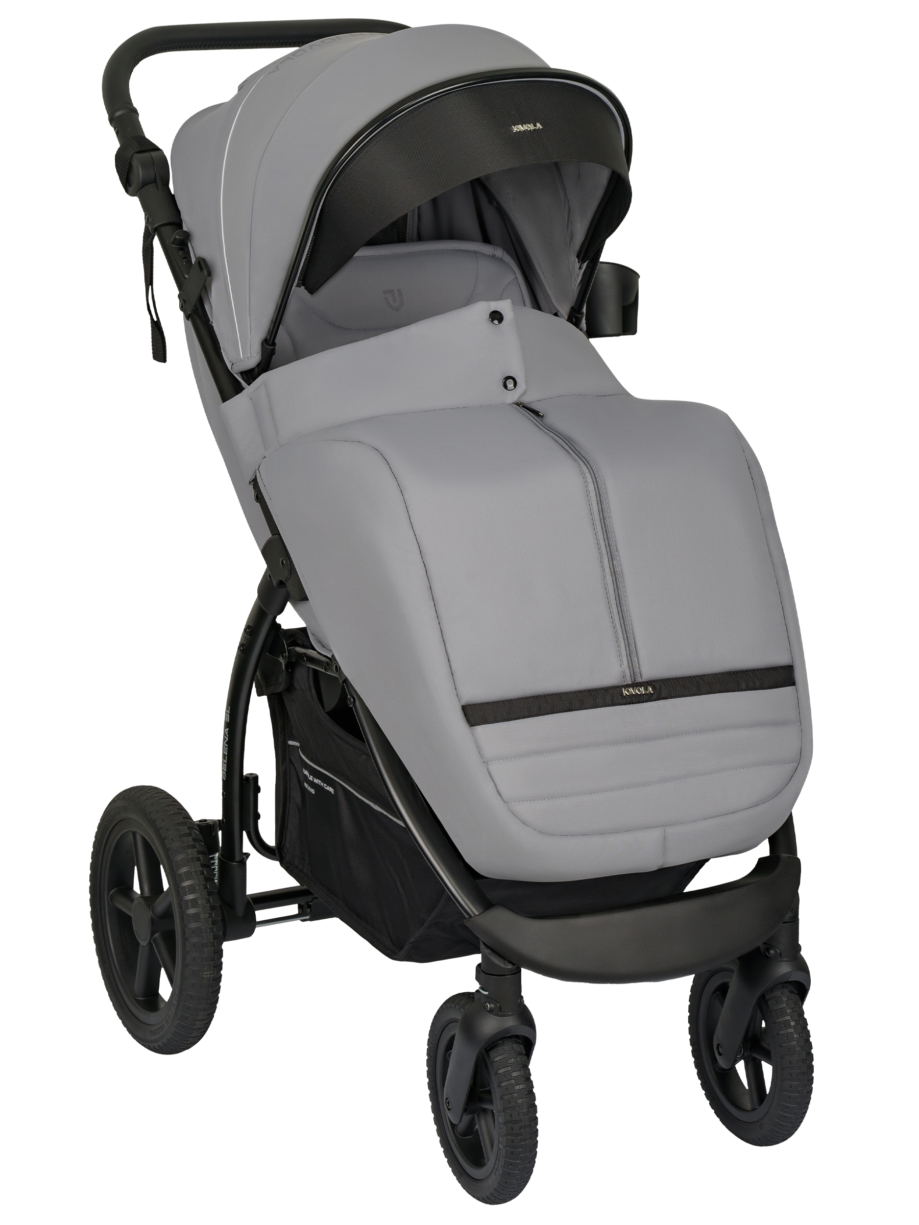 Коляска прогулочная JOVOLA Selena SL, всесезонная серый - фото 18