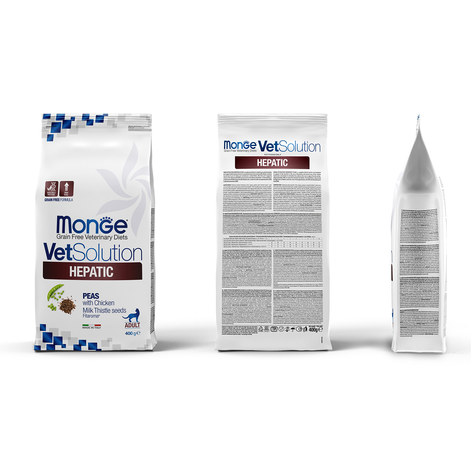 Корм для кошек диетический MONGE VetSolution Cat Hepatic Гепатик при заболеваниях печени 400г - фото 2
