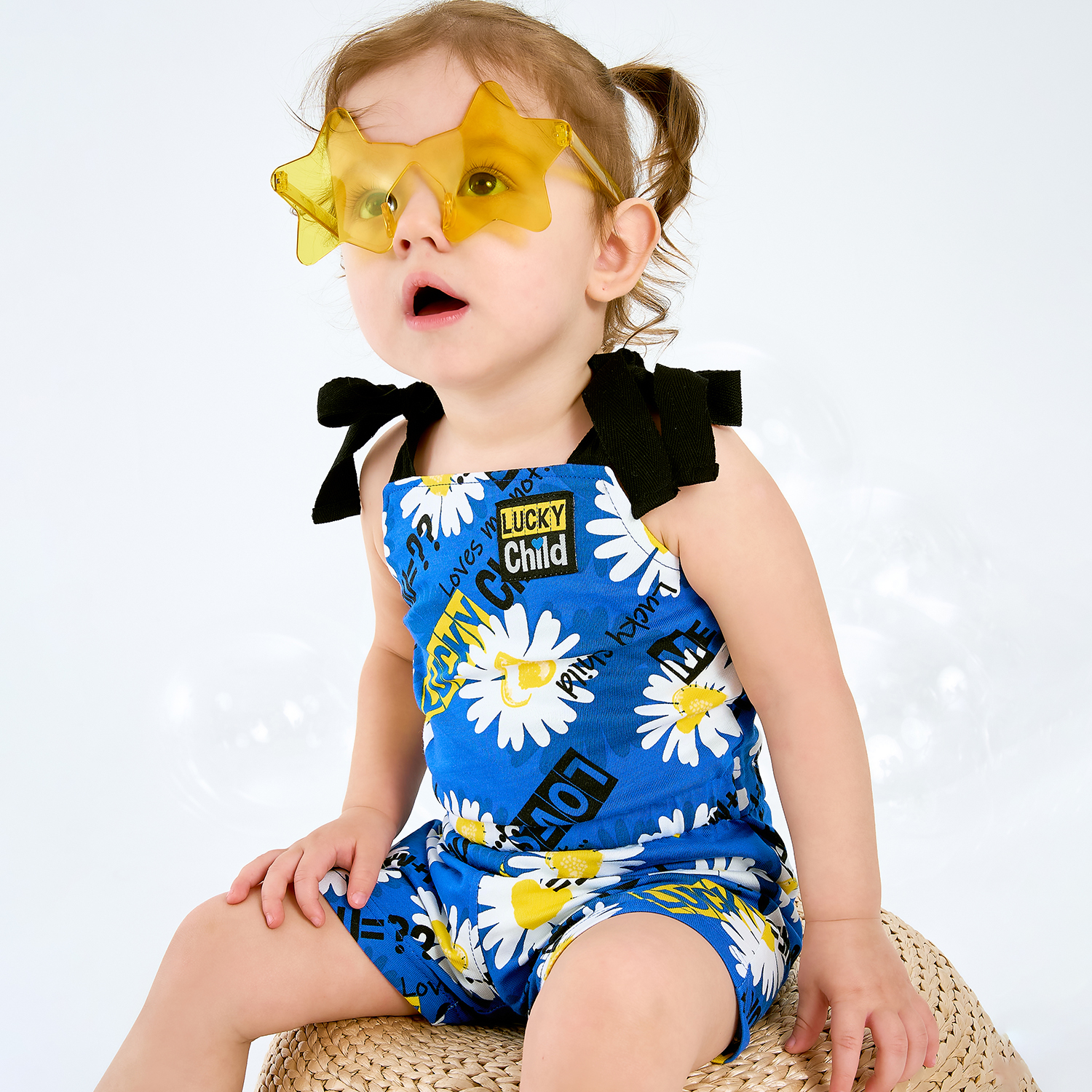 Полукомбинезон Lucky Child 143-31К/ромашки/0-2 - фото 4