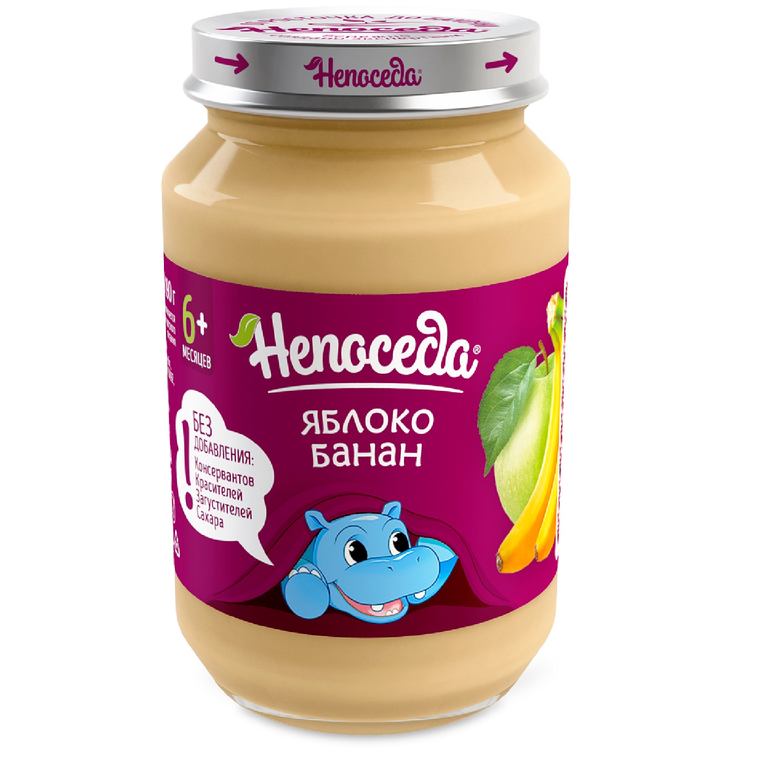 Пюре Непоседa Яблоки и банан с 6 мес 185 г - фото 1