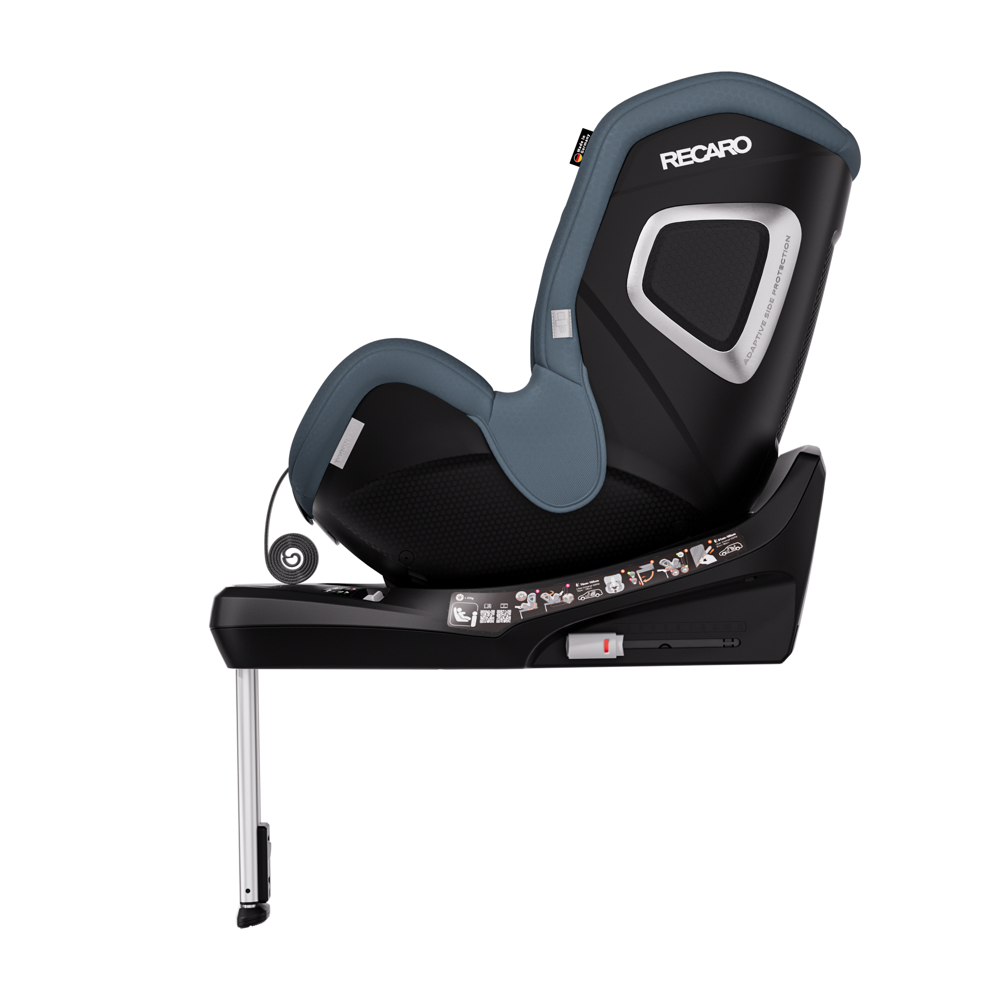 Автокресло Recaro Toron 1 Kid Isofix 0+/1 (0-18 кг) серый - фото 12