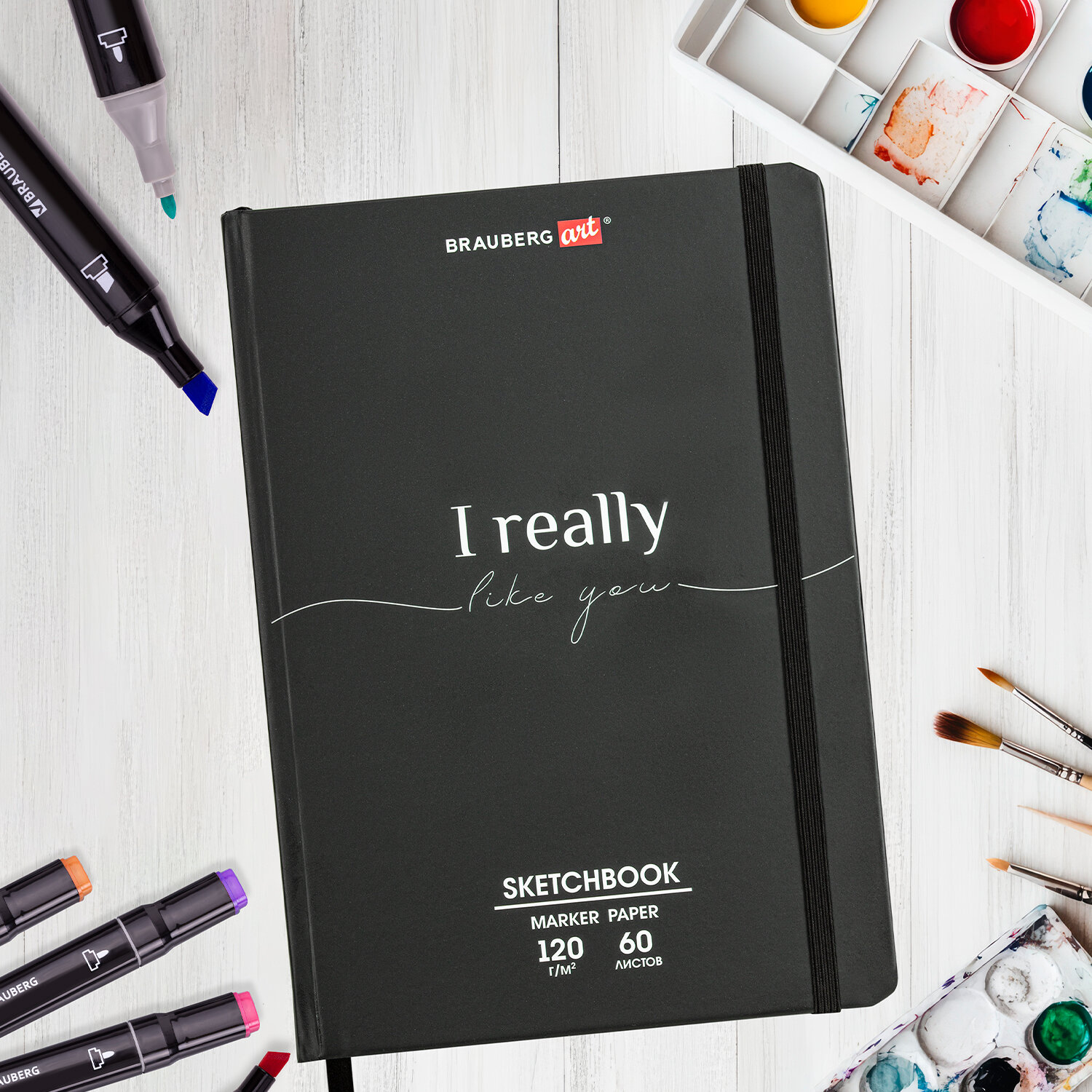 Скетчбук Brauberg А5 для маркеров блокнот для рисования плотные листы - фото 7