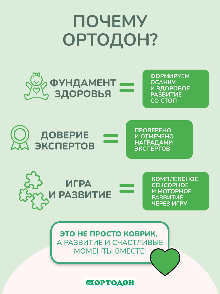 Коврик-пазл Ортодон массажный развивающий 26 x 147 см - фото 17