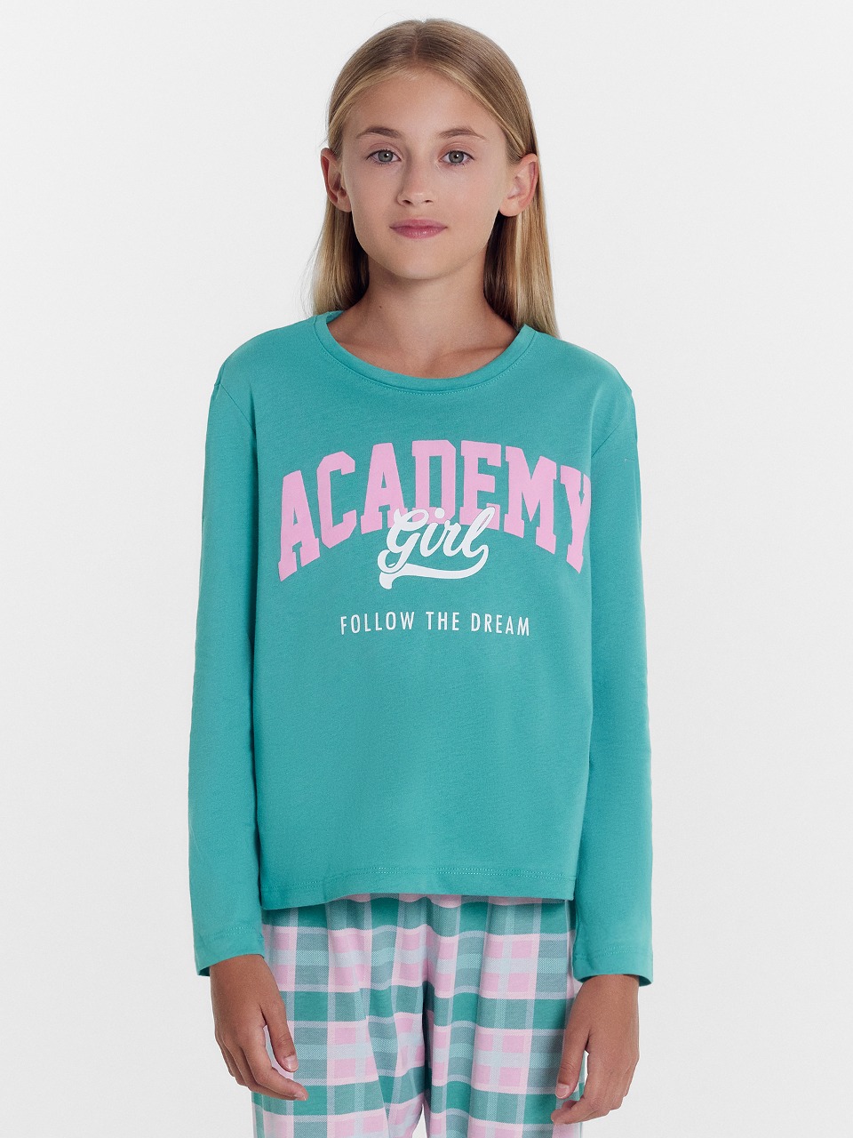 Пижама Mark Formelle (Марк Формэль) 567740/светлая лагуна +клетка на розовом - фото 5