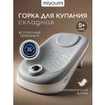 Горка для купания Miyoumi с термометром серый