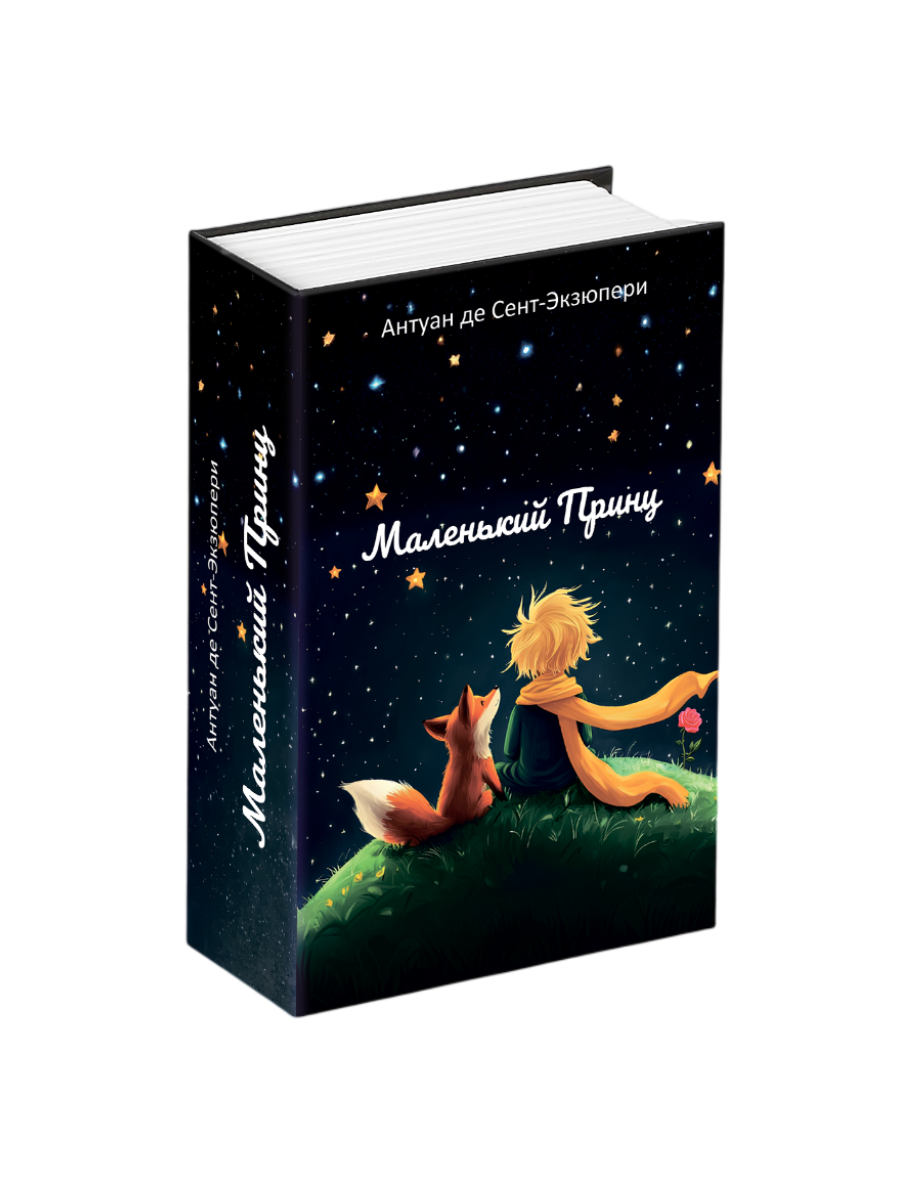 Книга сейф с замком, шкатулка с ключом AXLER для денег, металлическая, «Маленький принц» 180х115х55 мм - фото 11
