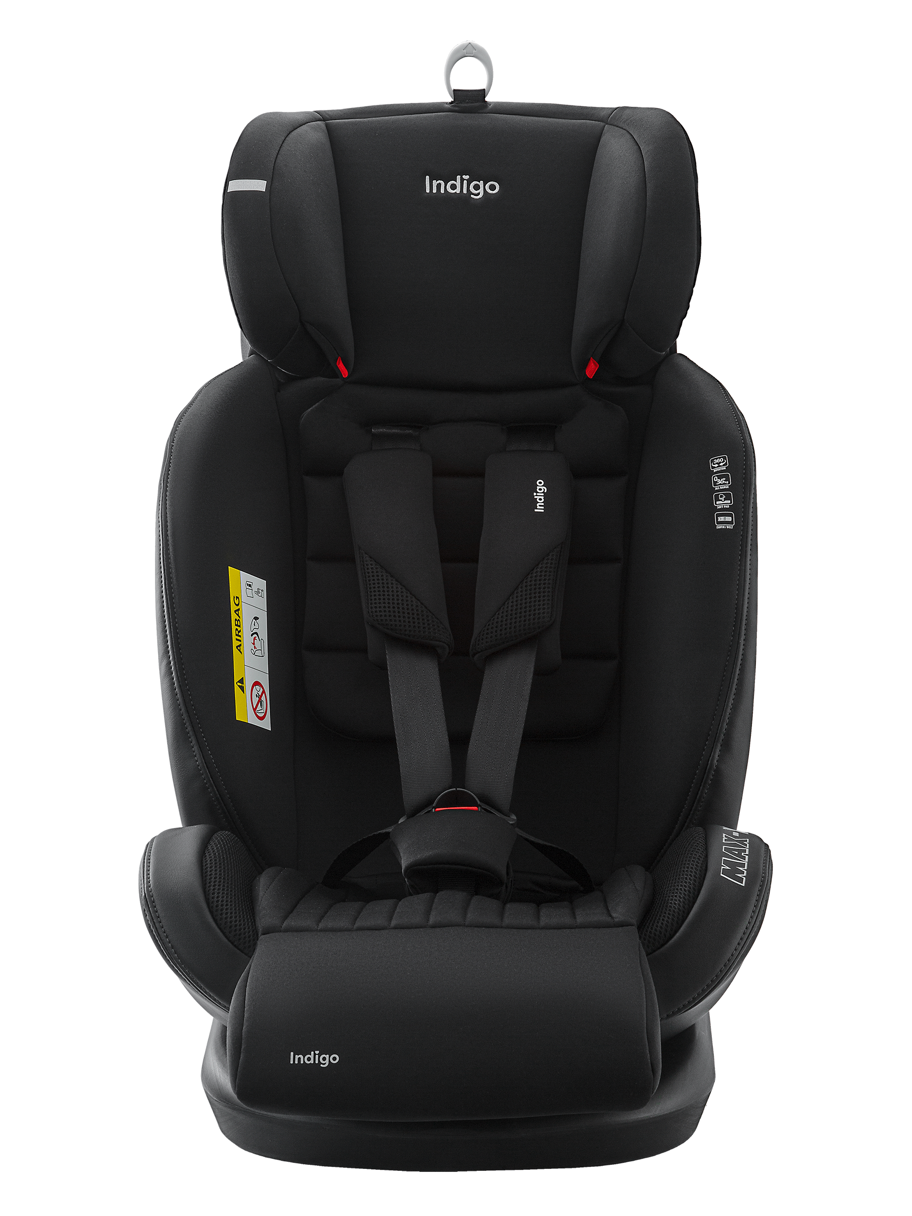 Автокресло Indigo MAX-X черный Isofix 0+/1/2/3 (0-36 кг) черный - фото 20