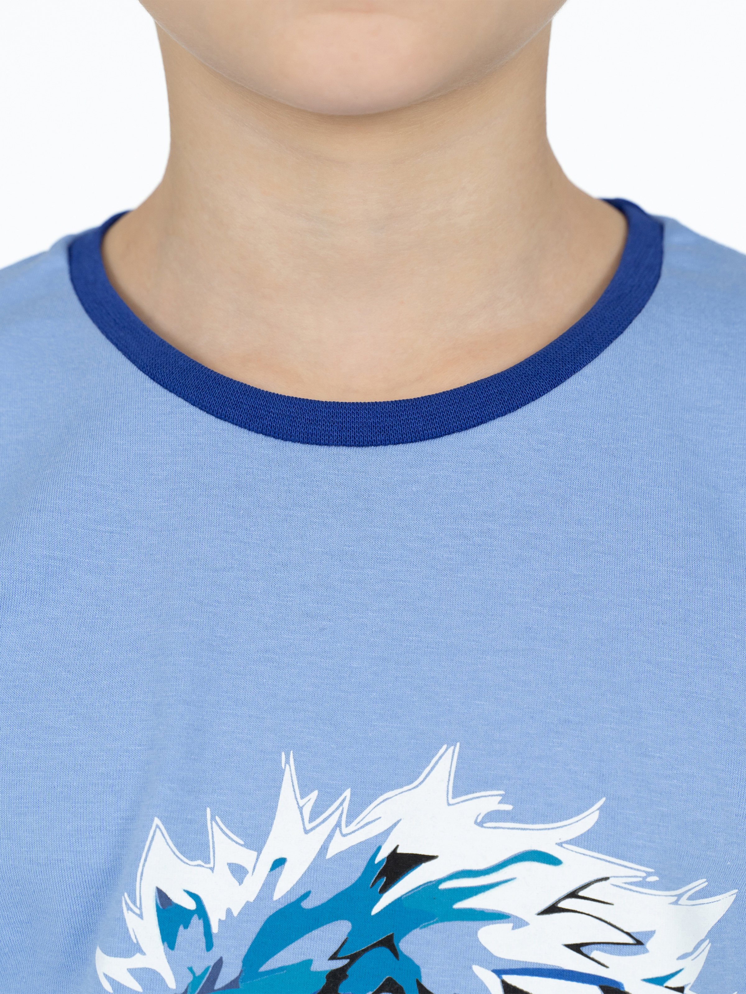 Пижама Утенок ПЖ-1810 т.голубой джип - фото 7