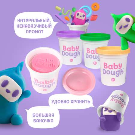 Тесто-пластилин BabyDough 4 цв.