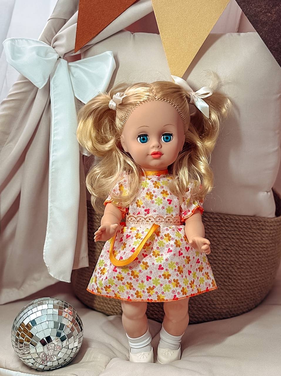 Кукла классическая СТРАНА КУКОЛ большая говорящая Карина высота 40 см 15-С-14 - фото 22
