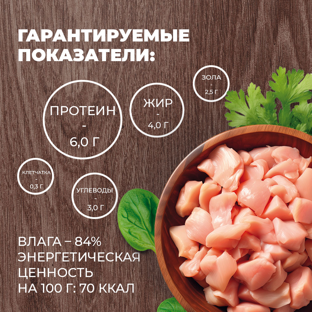 Консервы для собак Родные корма куриные кусочки в соусе по-курски 970г - фото 4