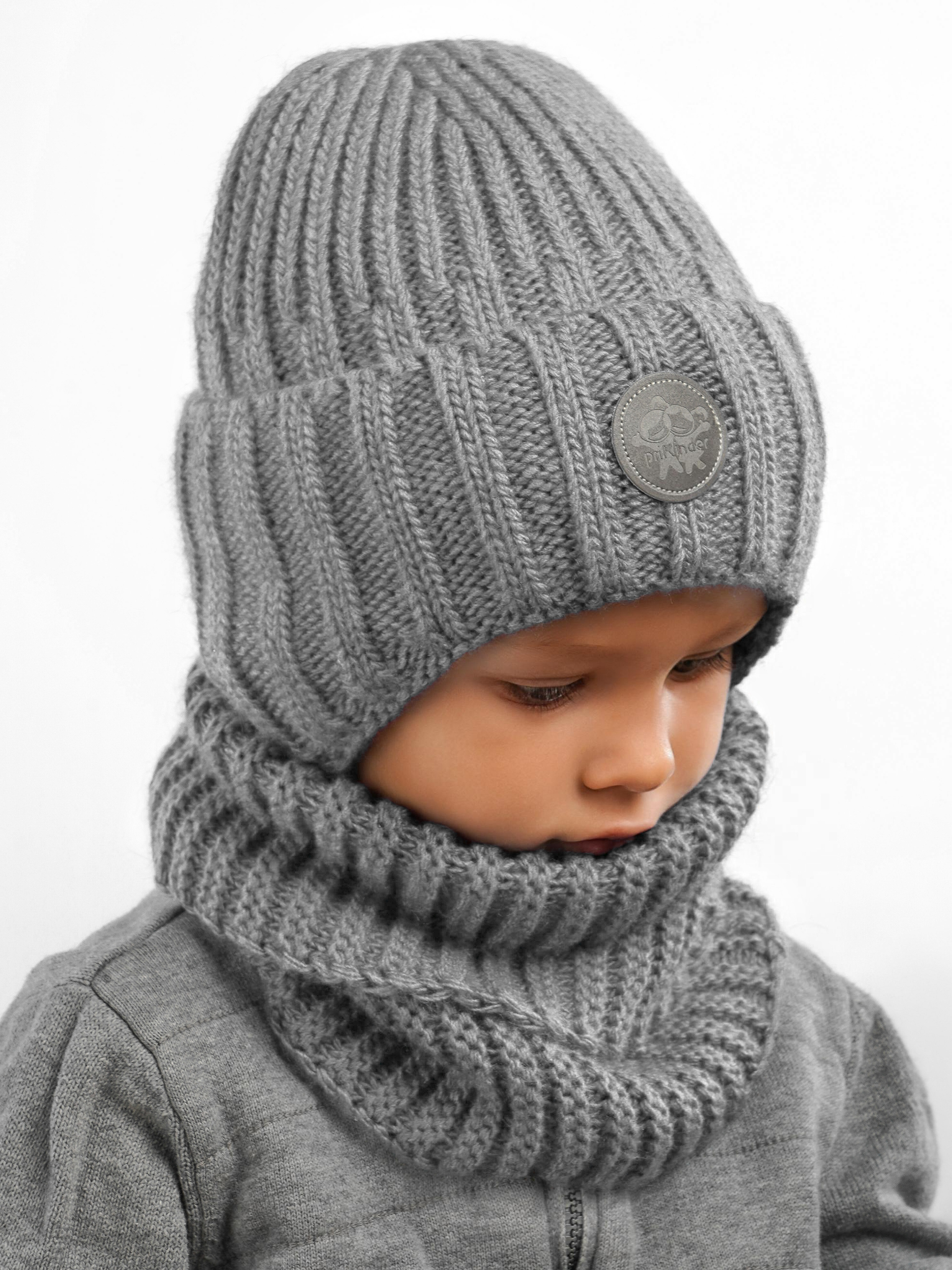 Шапка и снуд ПриКиндер U-W_234170 Цвет: Серый - фото 13