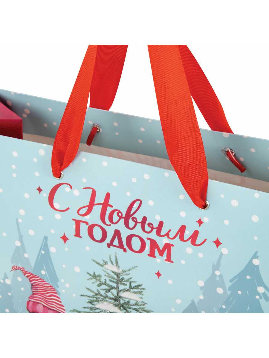 Пакет новогодний подарочный Золотая сказка набор 4 штуки Artpaper Wide 1 - фото 9