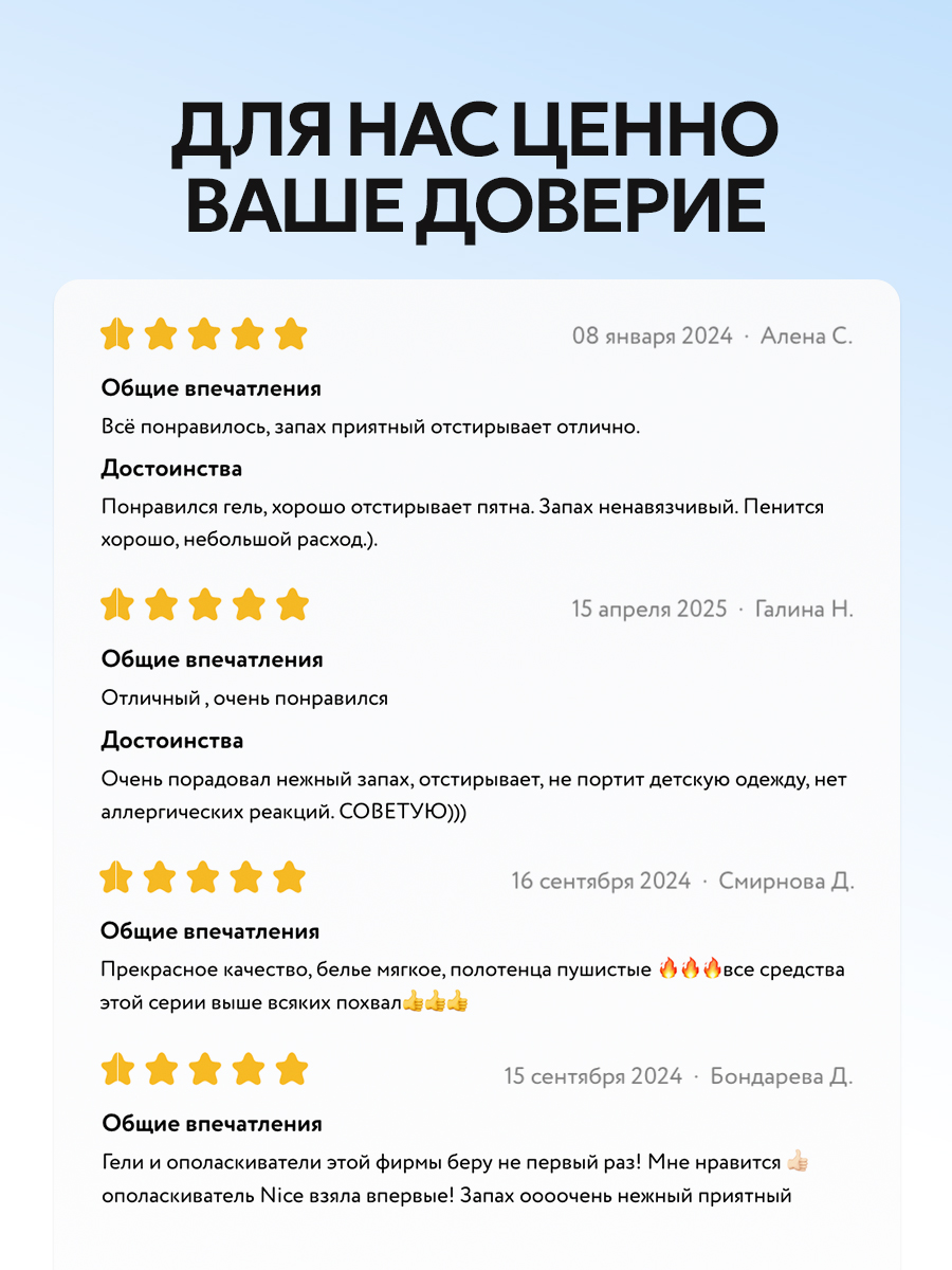 Гель для стирки NICE by Septivit детского белья 0+ 5 л - фото 19