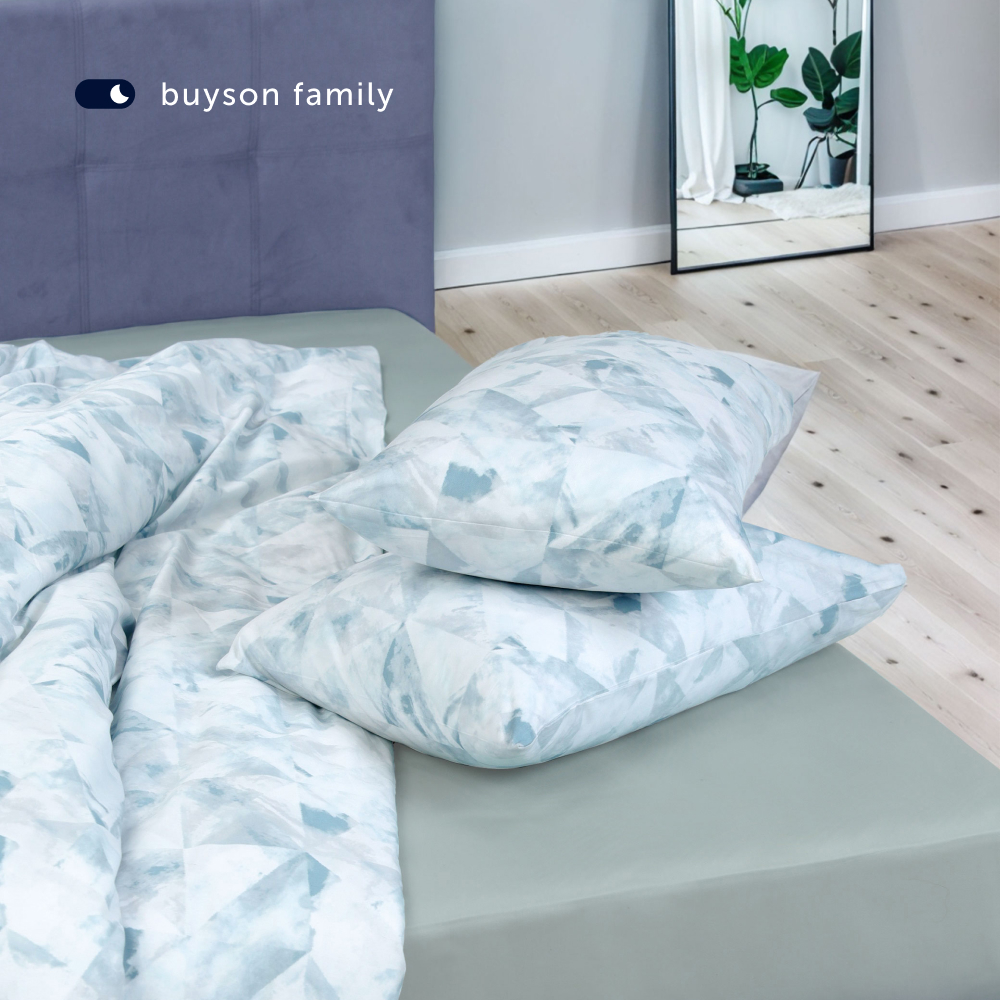 Комплект постельного белья 2-спальный buyson BuyMirage хлопковый сатин цвет Wind - фото 16