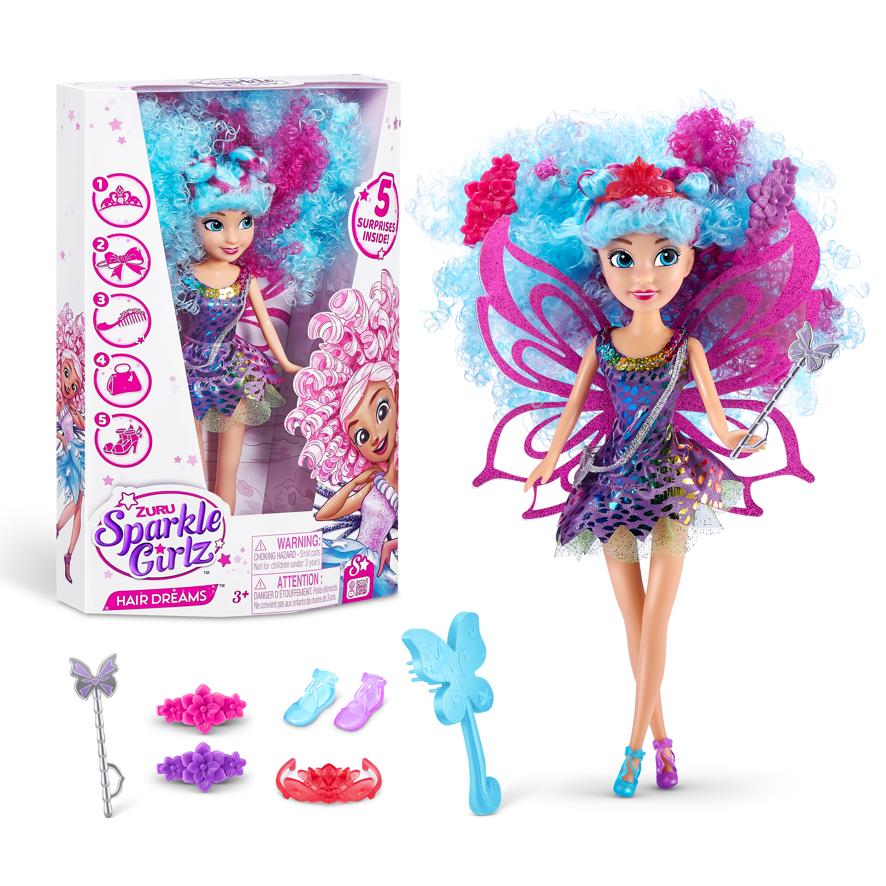 Кукла модельная Zuru Sparkle Girlz Волосы мечты в ассортименте 100313 - фото 6