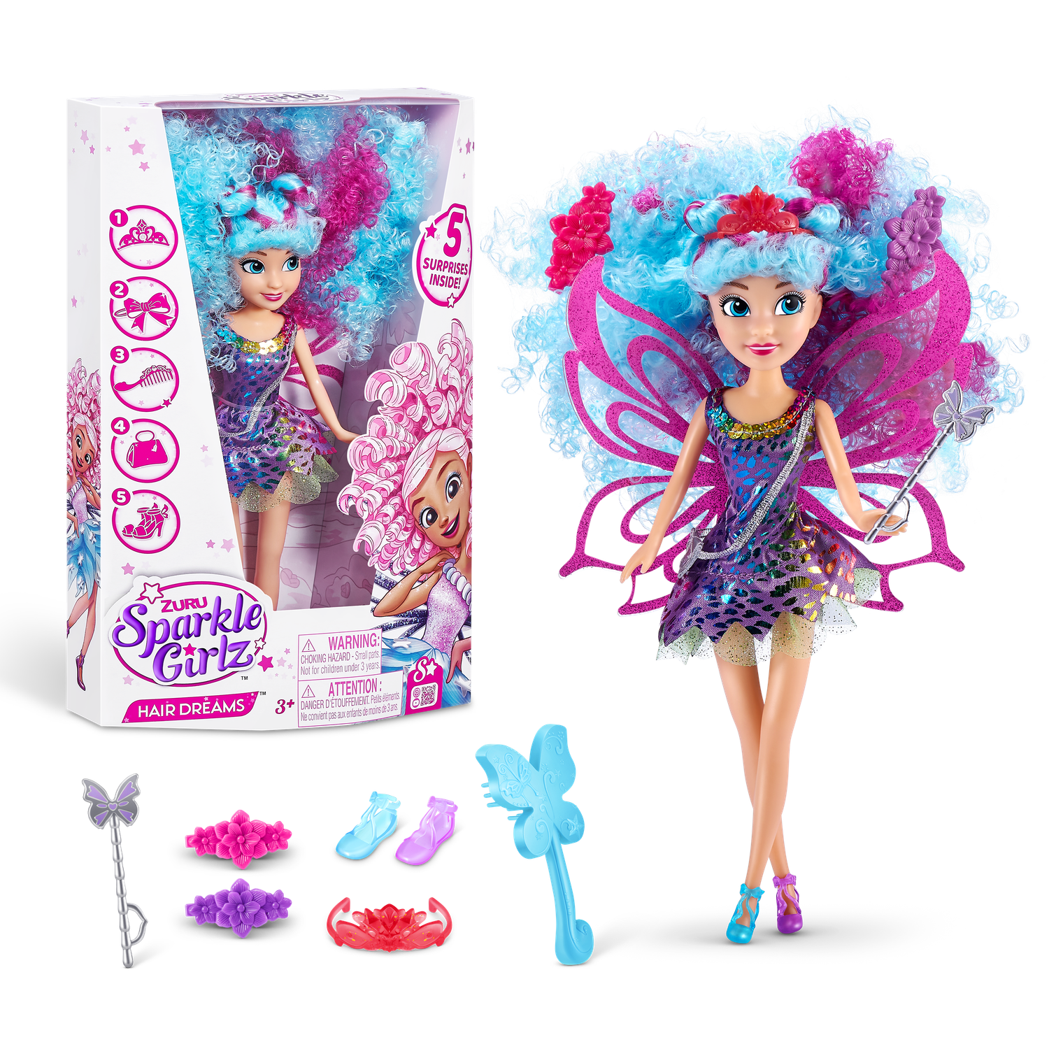 Кукла модельная Zuru Sparkle Girlz Волосы мечты в ассортименте 100313 - фото 6
