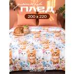 Плед LOVEBERRY Котики Kitty велсофт 220 x 200 см